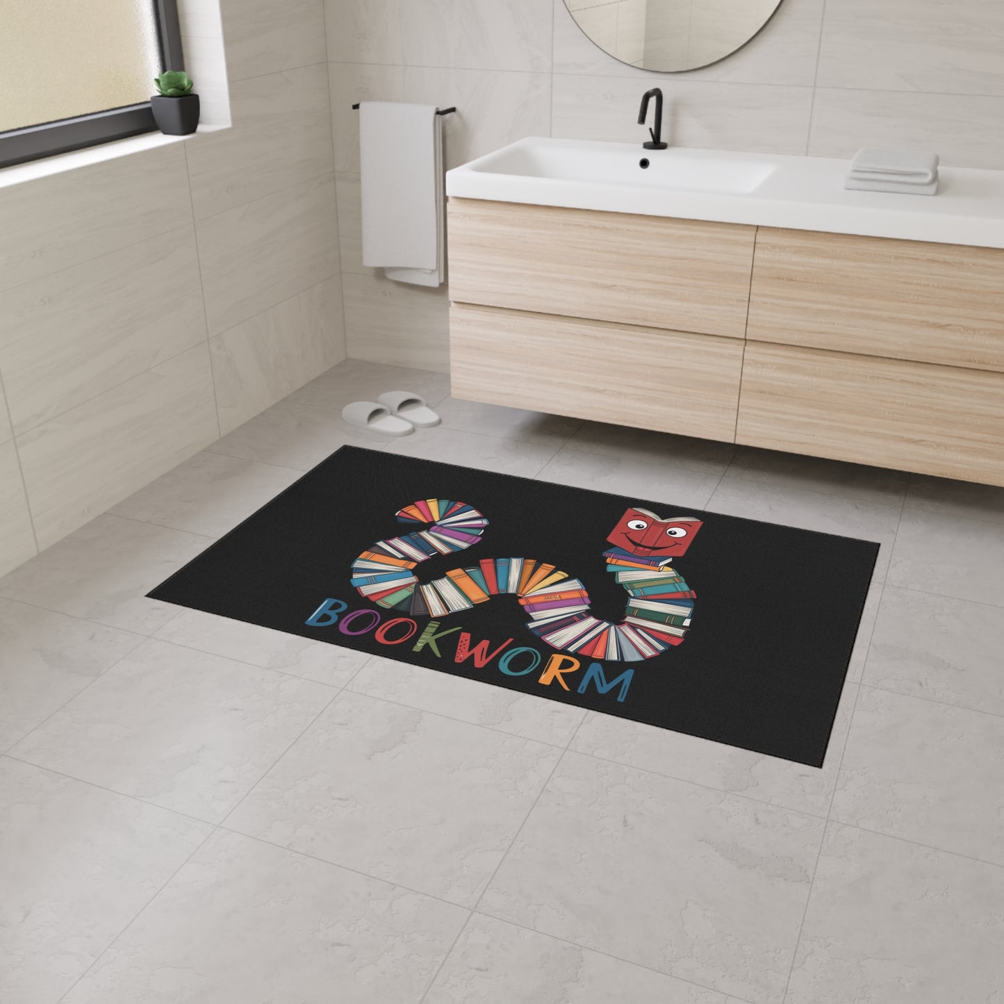 Floor Mat - Bookworm Design