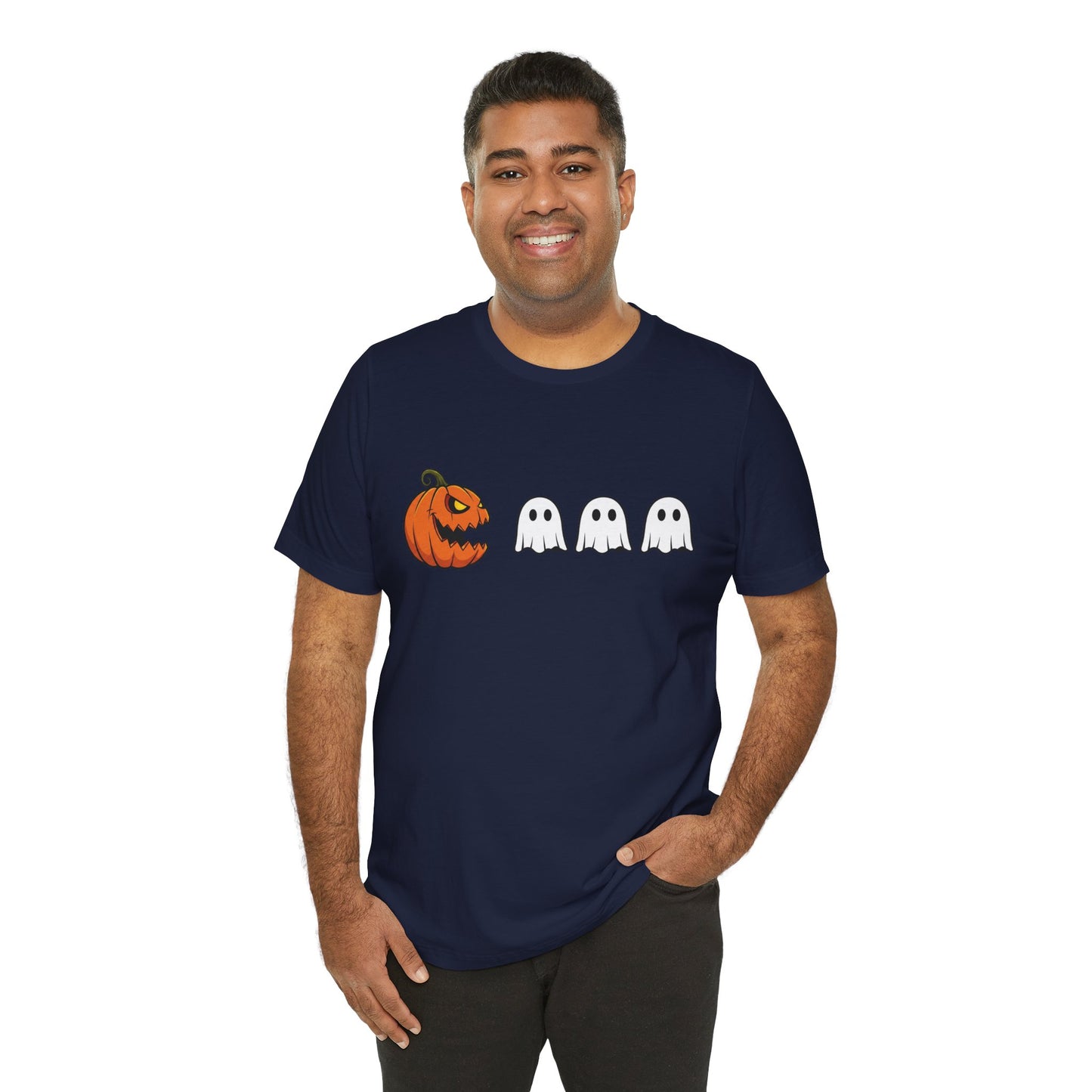 Pumpkin Pac-Man Shirt, Halloween Arcade Tee, Pumpkin Chase Ghosts Tee, Retro Gaming Halloween, Spooky Season Shirt, Vintage Game Pumpkin Top