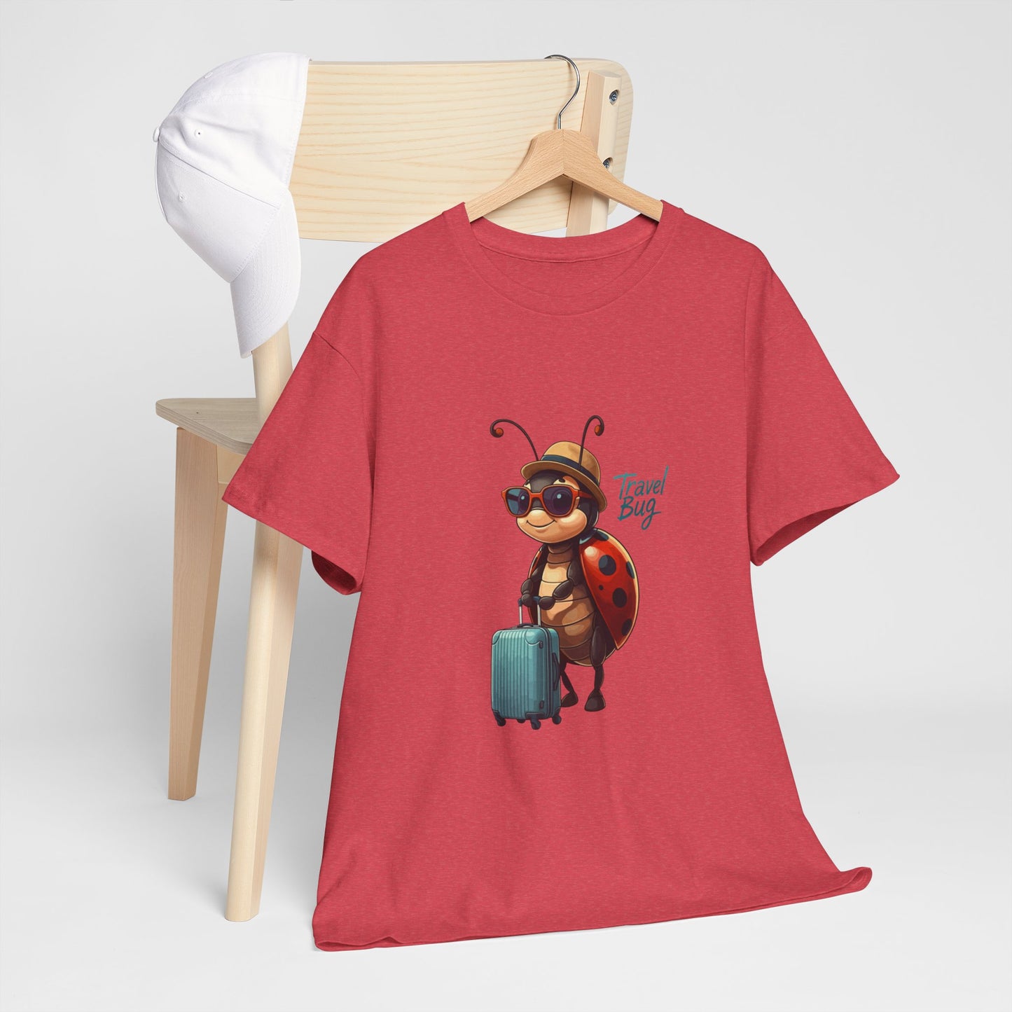 Travel Bug T-Shirt – Cute Ladybug Travel Tee | Funny Wanderlust Shirt for Travel Lovers | Unisex Graphic Tee Gift for Adventurers