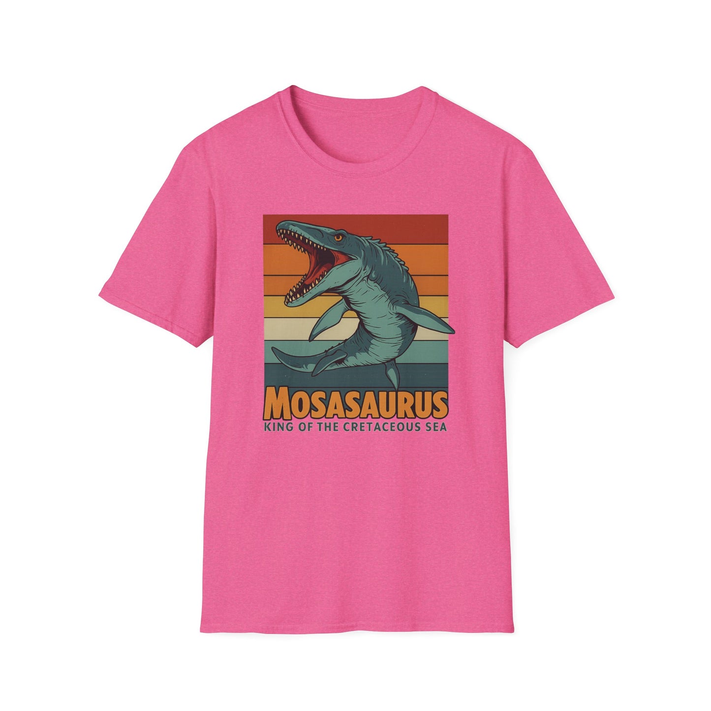 Retro Mosasaurus T-Shirt - Cretaceous Sea Monster Graphic Tee, Dinosaur Lover Gift, Paleontology Birthday, Soft Unisex Jurassic Cotton