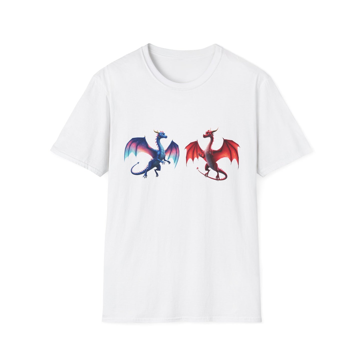Dragon Duel Fantasy T-Shirt | Fire & Ice Dragon Graphic Tee | Unisex Gamer Shirt | DnD Gift | Cool Mythical Creature Shirt
