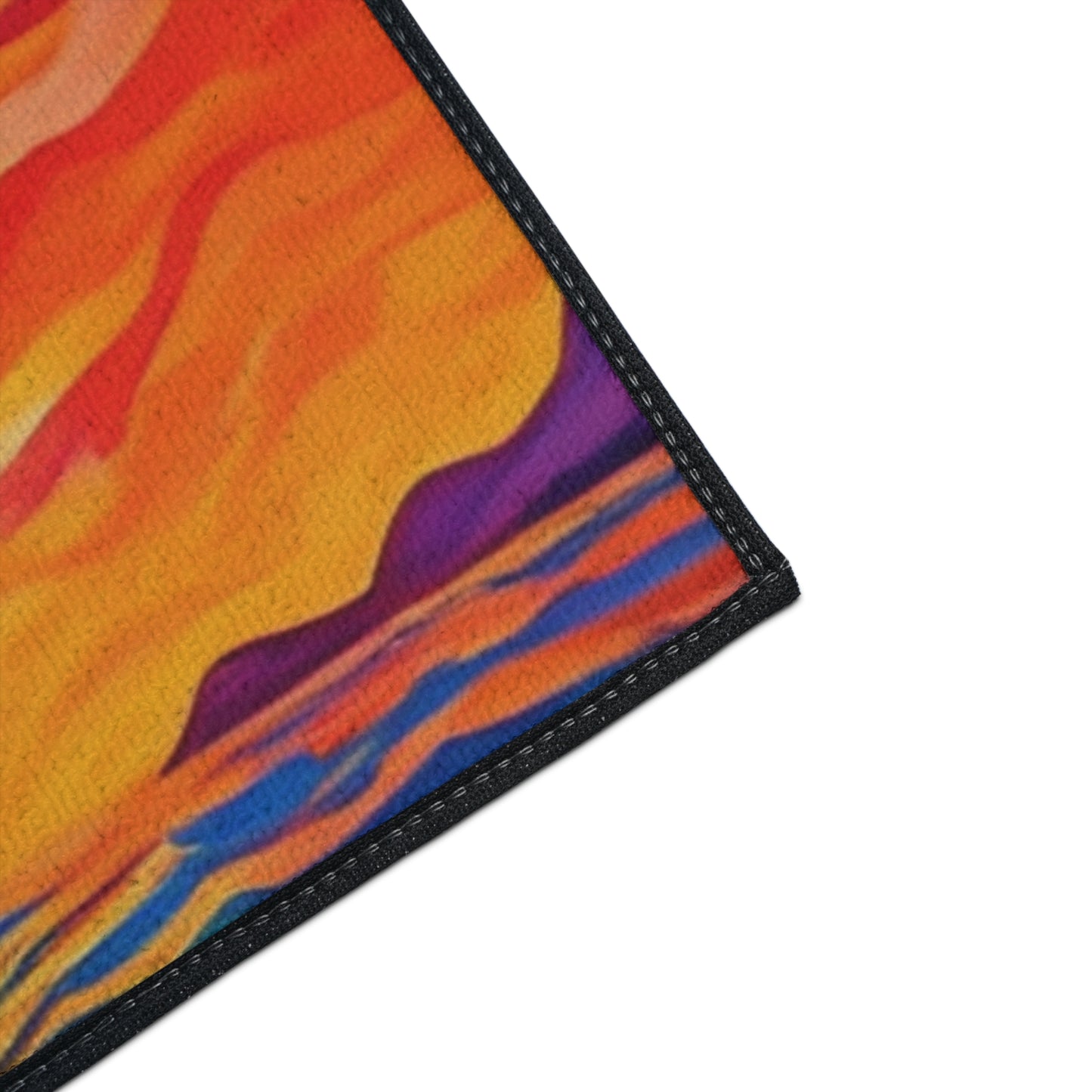 Floor Mat - Ship on Ocean at Sunset Painting