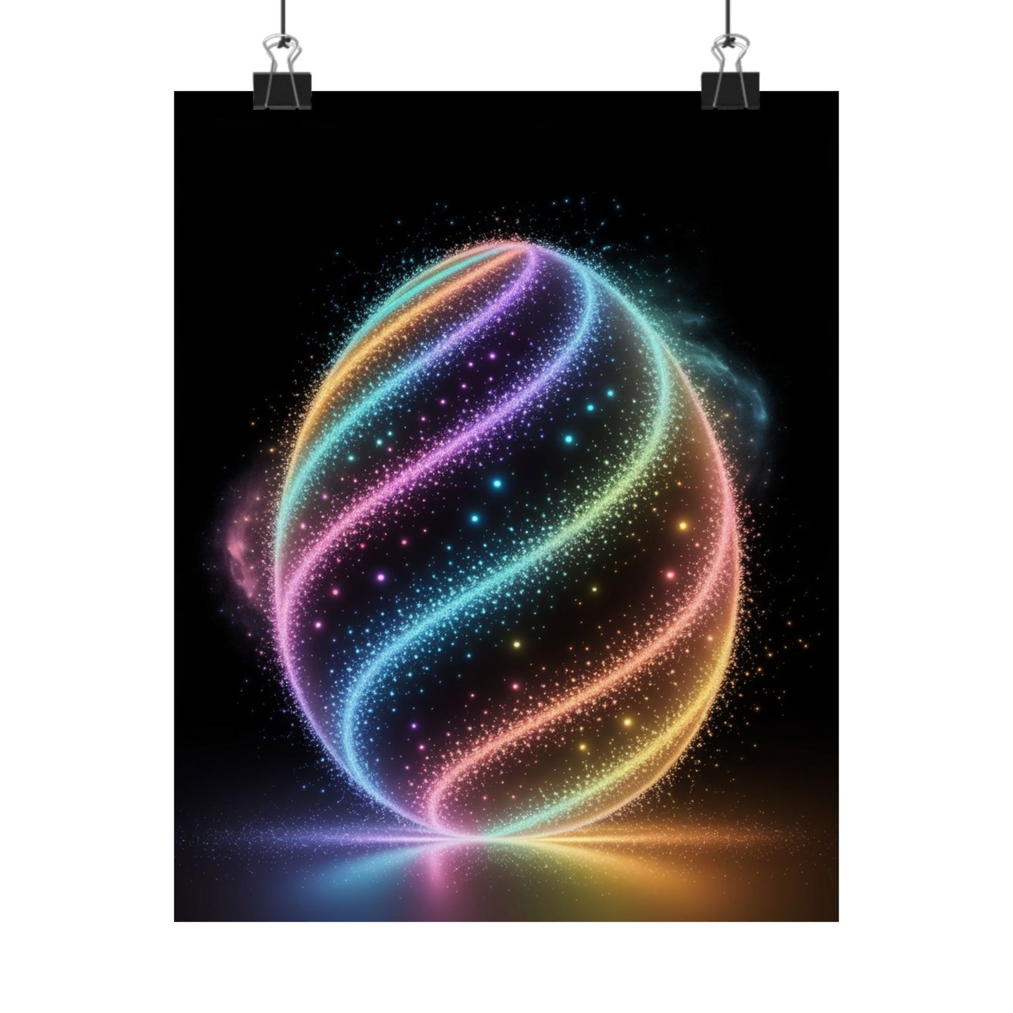 Easter Poster Bioluminescent Easter Egg Wall Art Easter Decor Easter Decoration