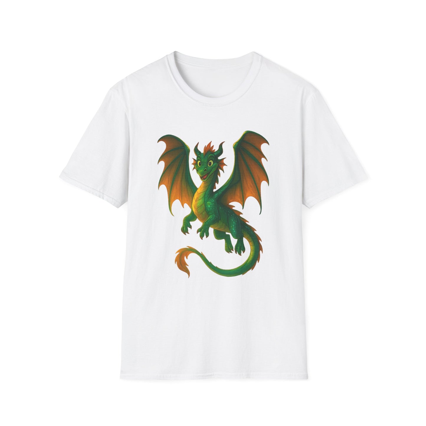 Green Dragon Fantasy T-Shirt | Unisex Mythical Creature Tee | DnD Gamer Gift | Cool Dragon Shirt | Magic RPG Nerdy Graphic Tee