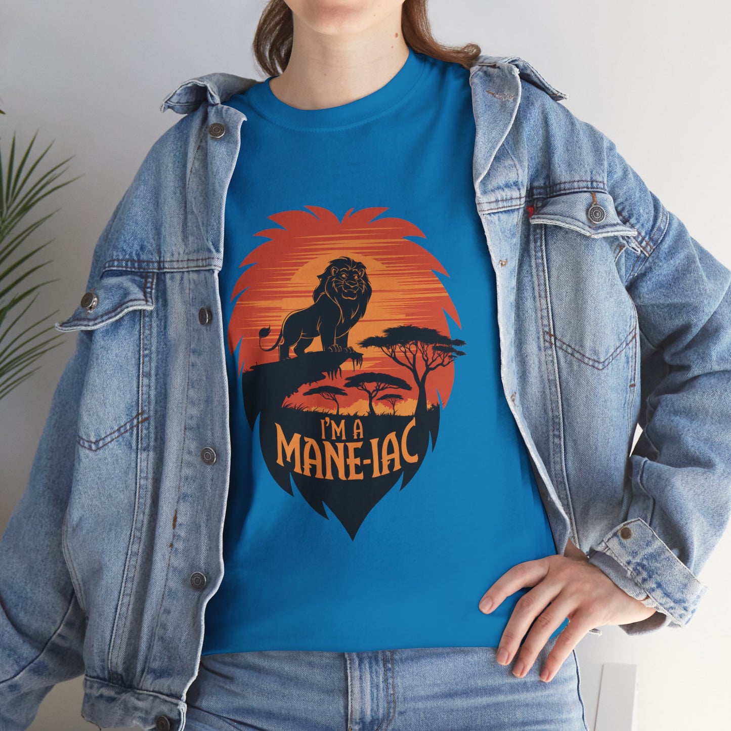 I’m a Mane-iac Lion Classic Fit Tee – Clean Stylized Animal Art, Funny Mane Pun, Everyday Quiet Luxury, Perfect for Smart Casual Looks