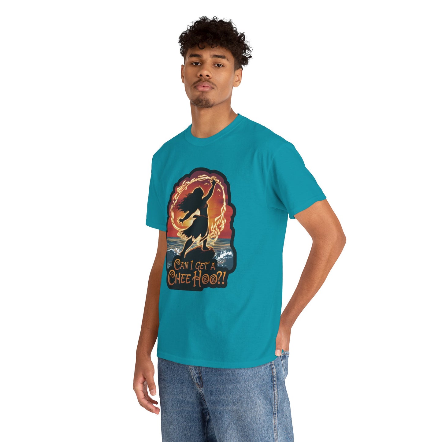 Can I Get a Chee Hoo Shirt – Hawaiian Island Vibes Tee – Hula Dancer Sunset Graphic T-Shirt – Polynesian Luau Party Unisex Top