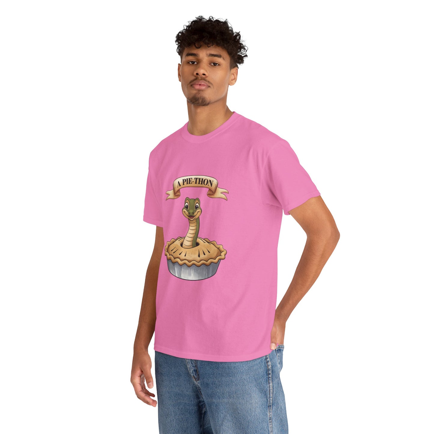 A Pie-Thon Funny Snake Pun Shirt – Cute Animal Joke T-Shirt – Quirky Graphic Tee for Pun Lovers, Reptile Fans, and Unique Gift Ideas