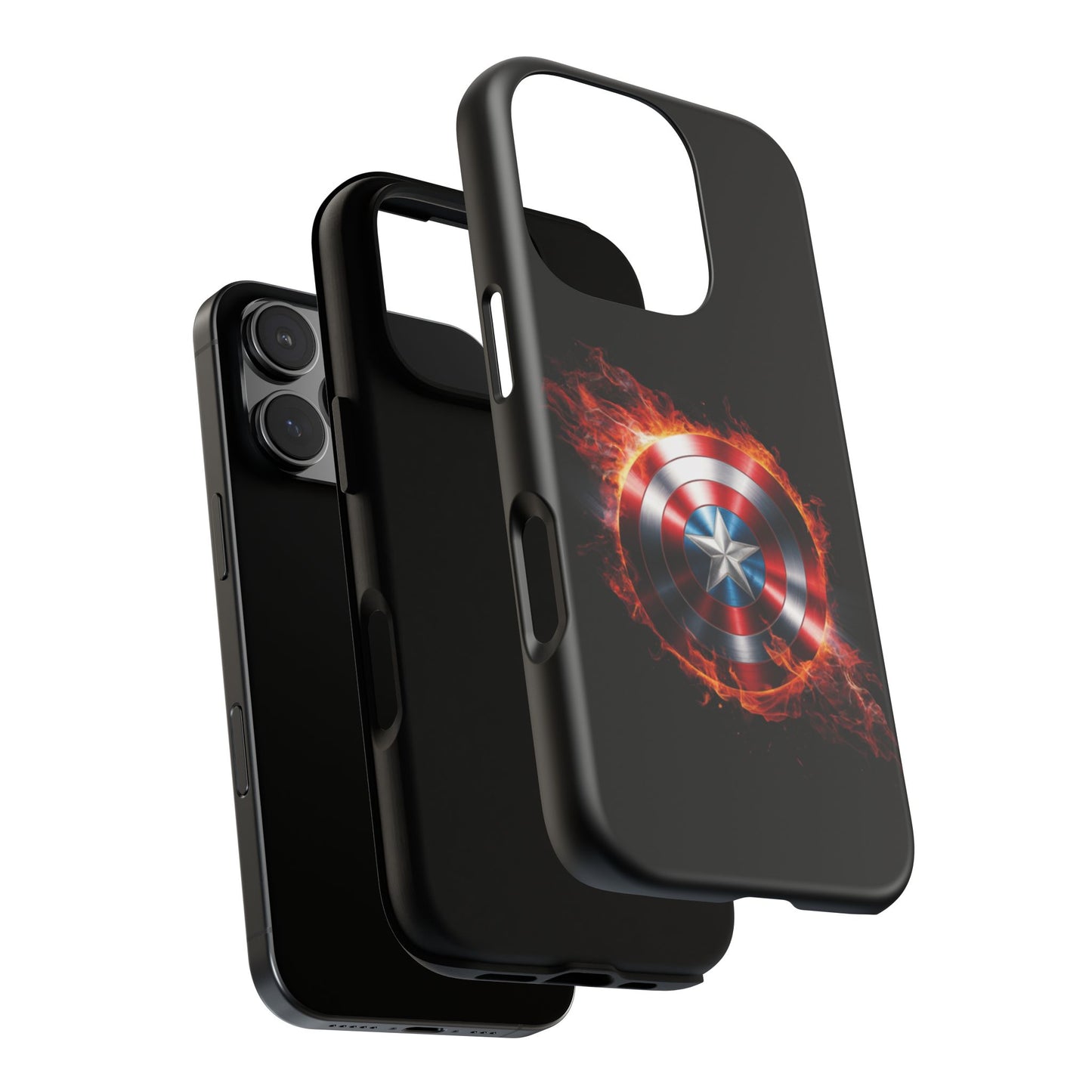 iPhone Case - Captain America Shield in Flames