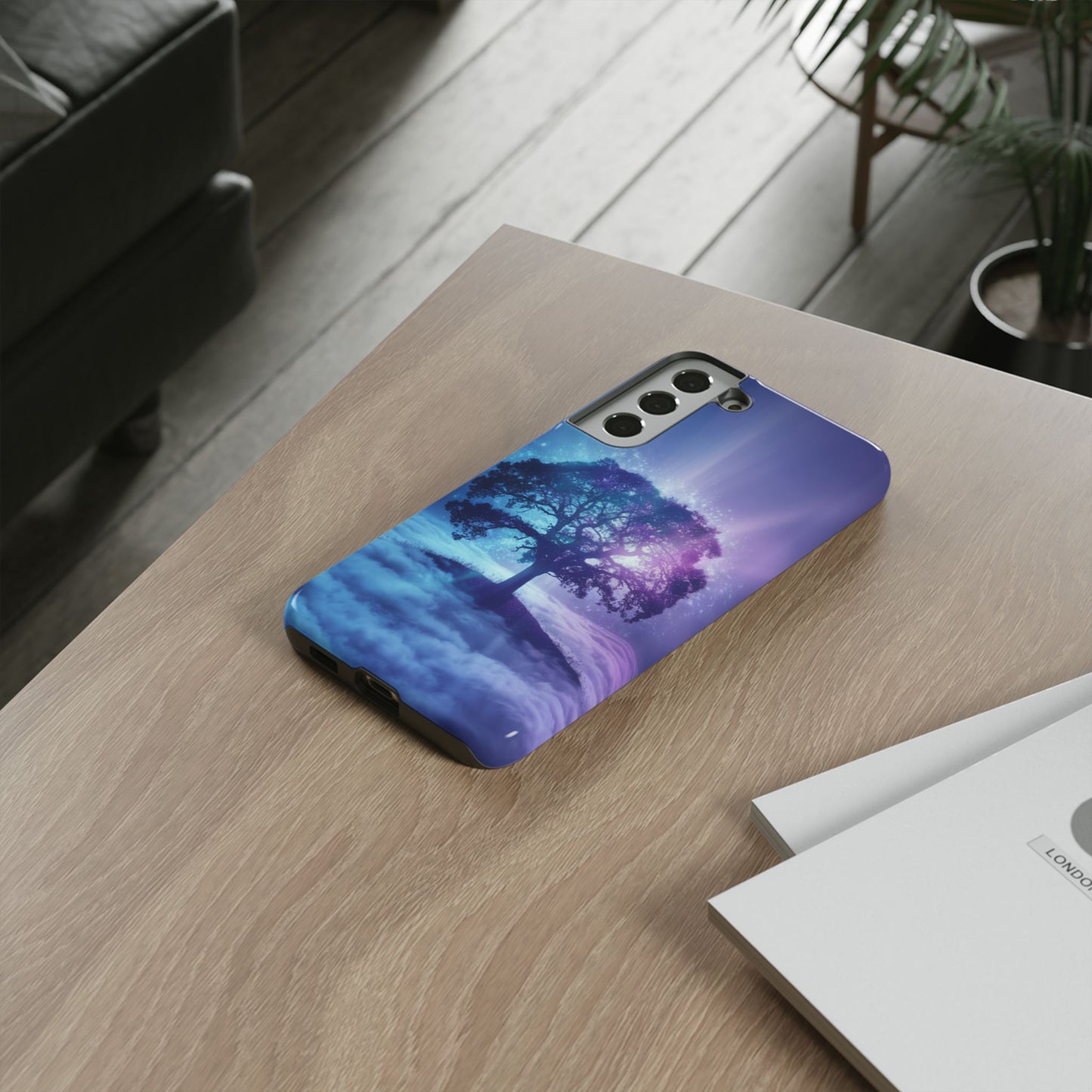 Samsung Phone Case - Dreamy Tree in the Clouds Design