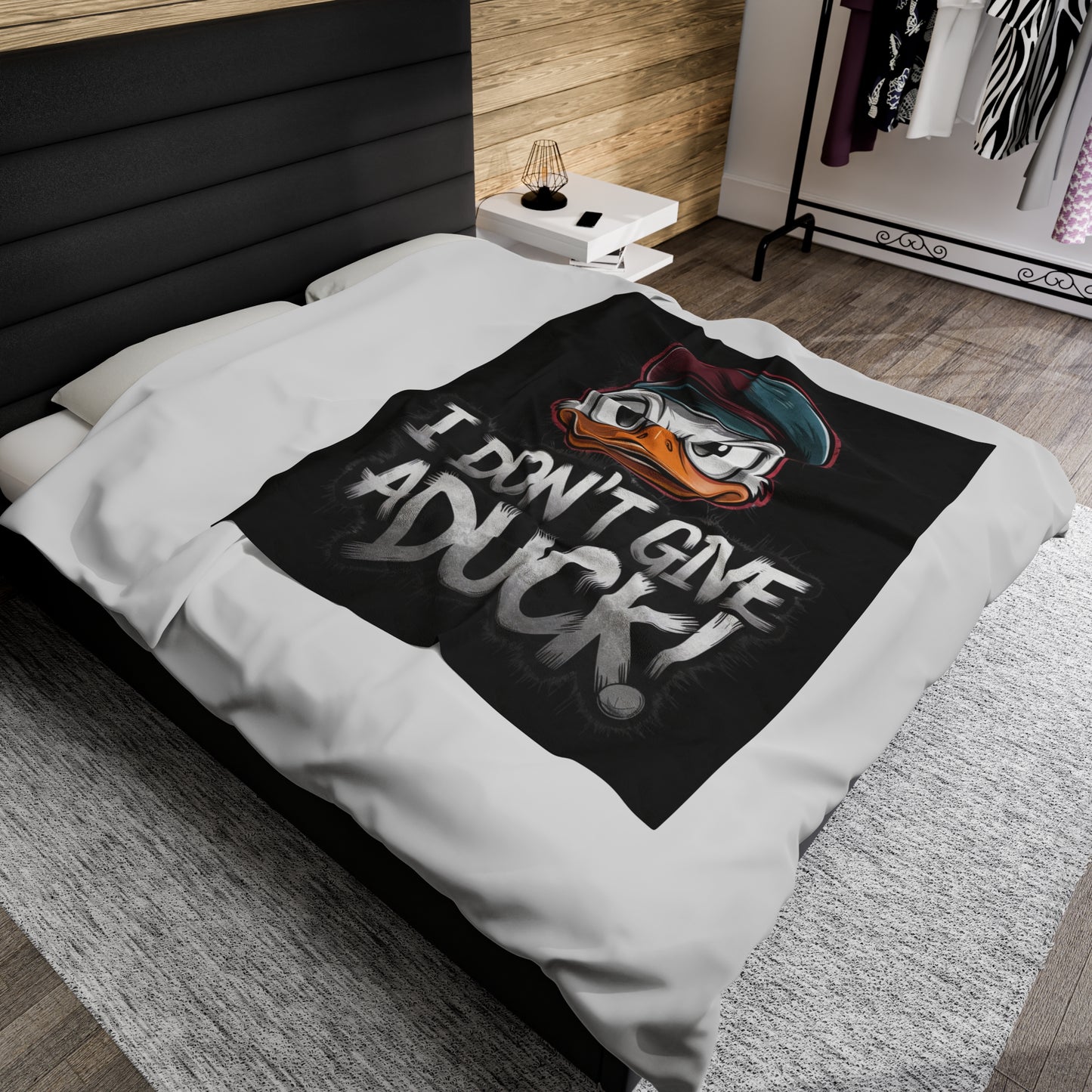I Don't Give a Duck Angry Duck Blanket