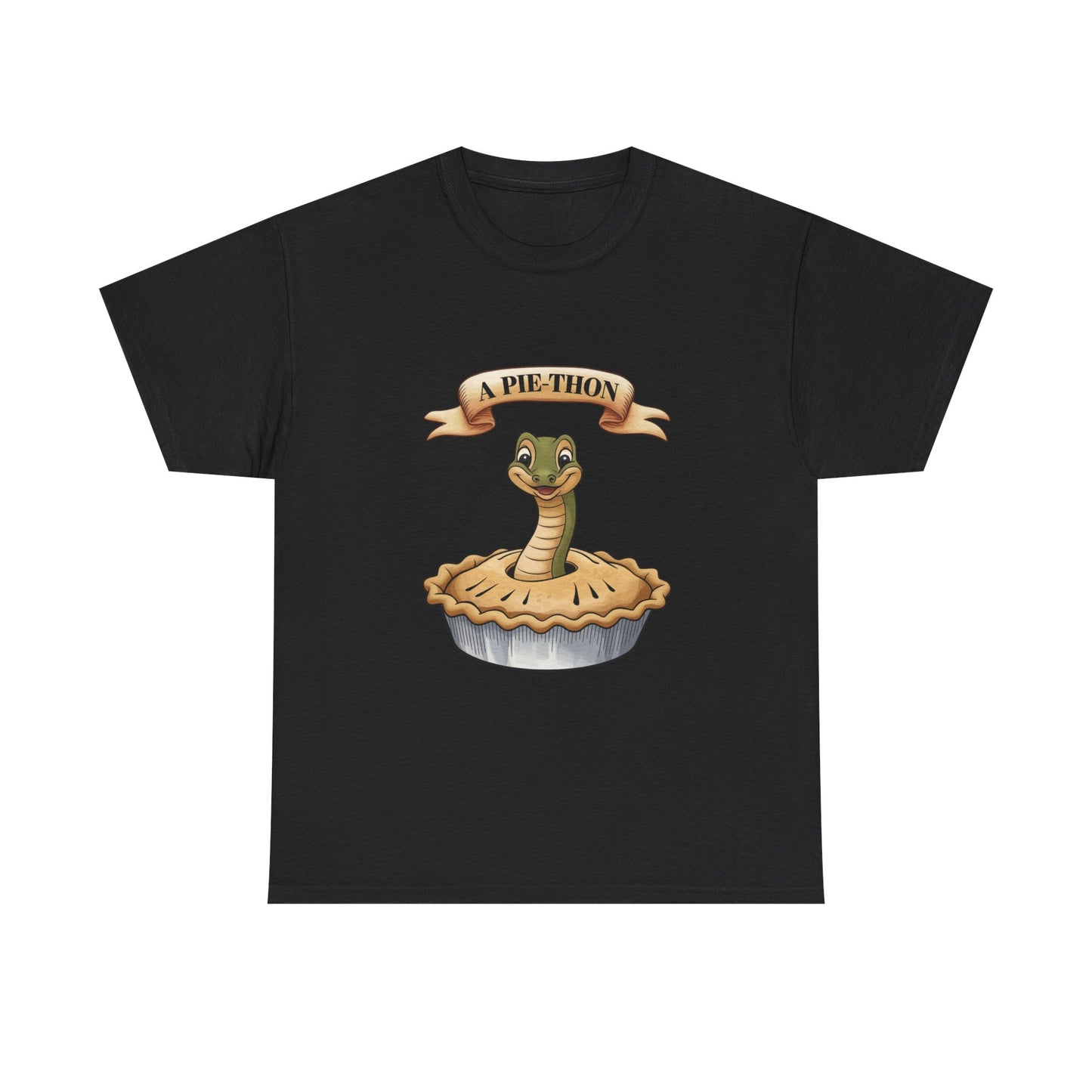 A Pie-Thon Funny Snake Pun Shirt – Cute Animal Joke T-Shirt – Quirky Graphic Tee for Pun Lovers, Reptile Fans, and Unique Gift Ideas
