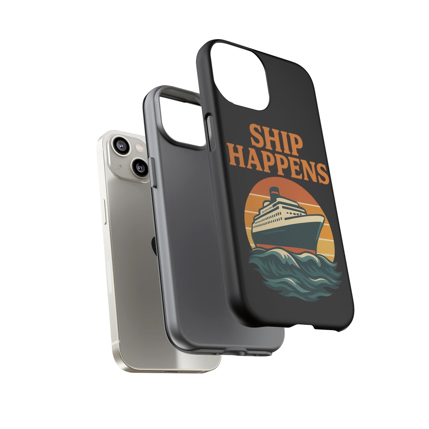 iPhone Case Ship Happens Sunset Cruise Case Gift for Travel Lovers Nautical Phone Case Cruise Accessory