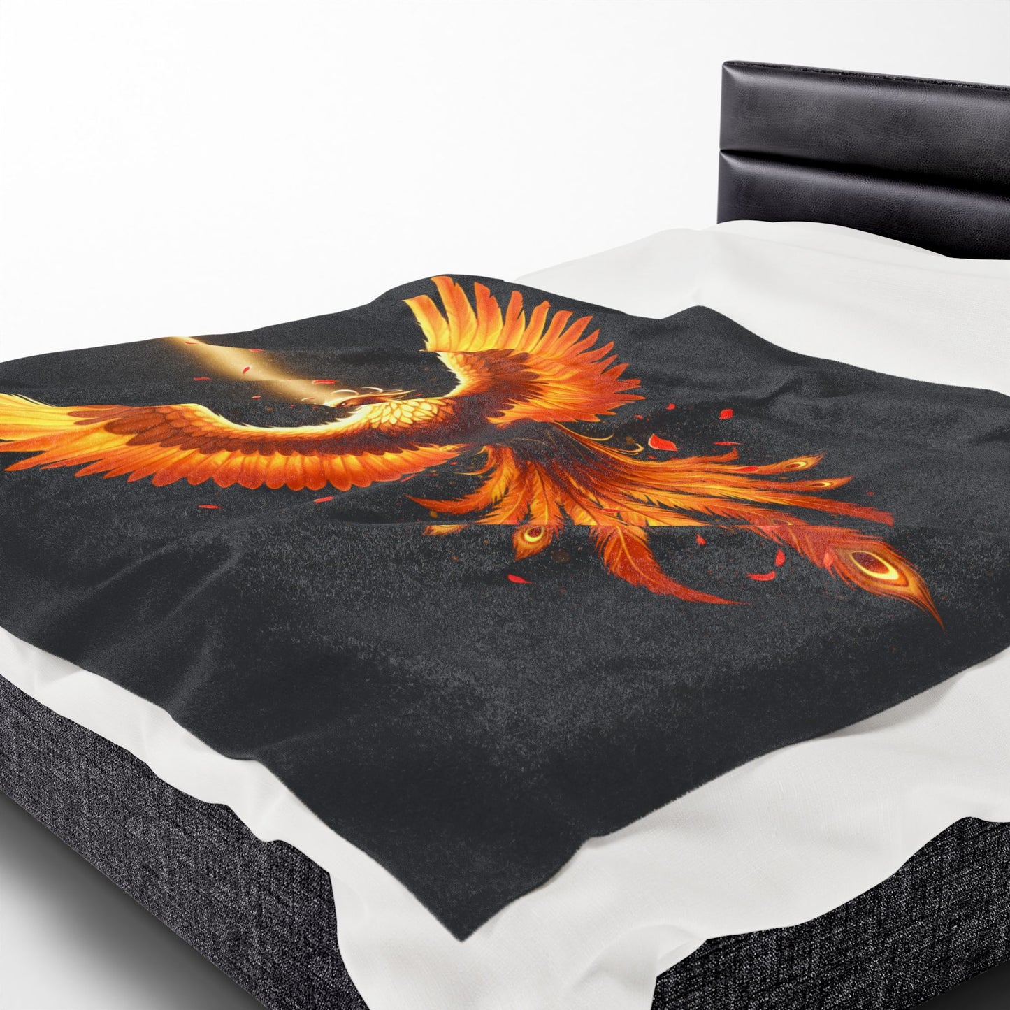 Phoenix Fire Velveteen Plush Blanket Mythical Throw Phoenix Home Decor Bedroom Decoration