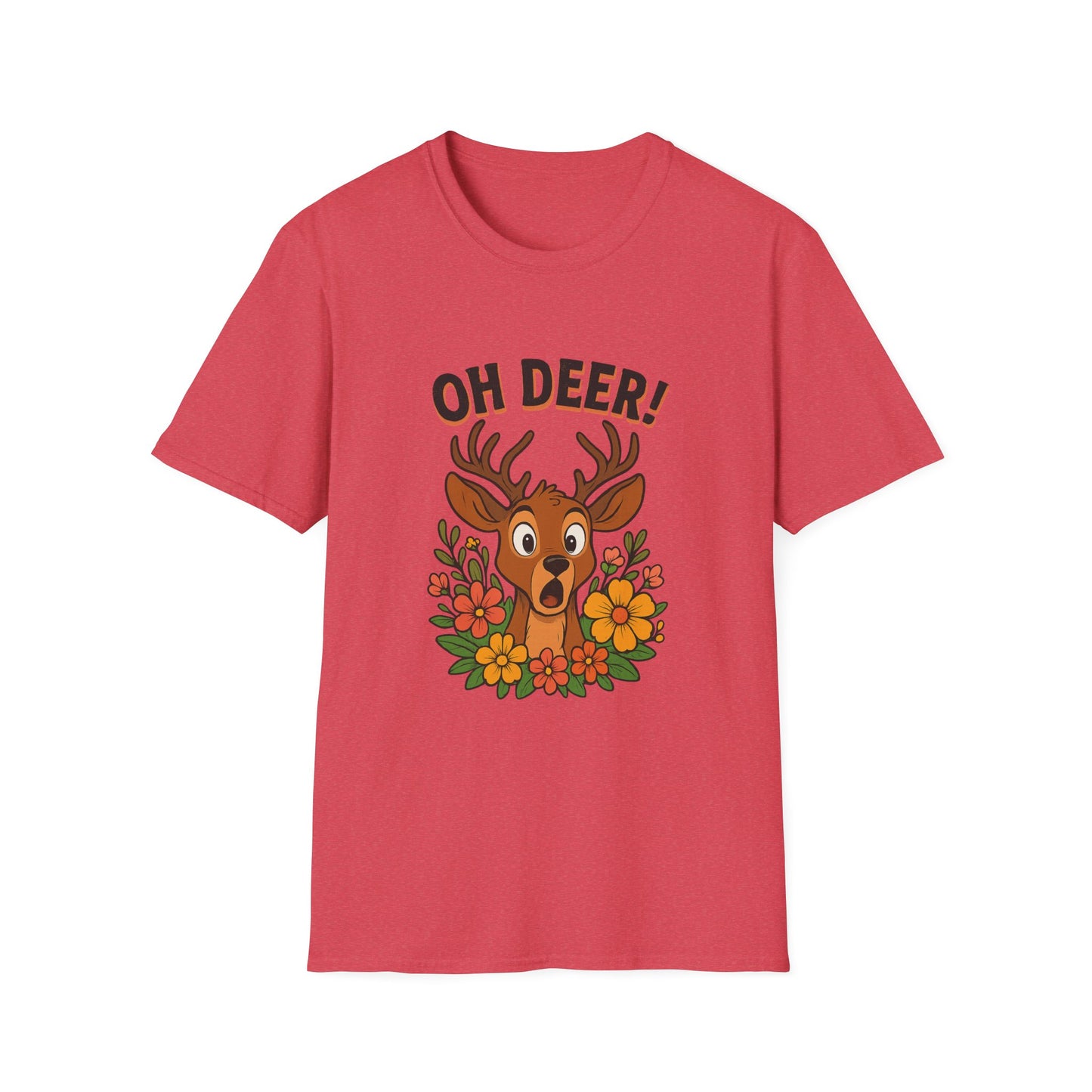 Oh Deer! Cute Floral Deer Graphic Tee | Funny Animal Lover Gift, Personalized, Nature Woodland Shirt, Deer Mom | Gift for Her Him