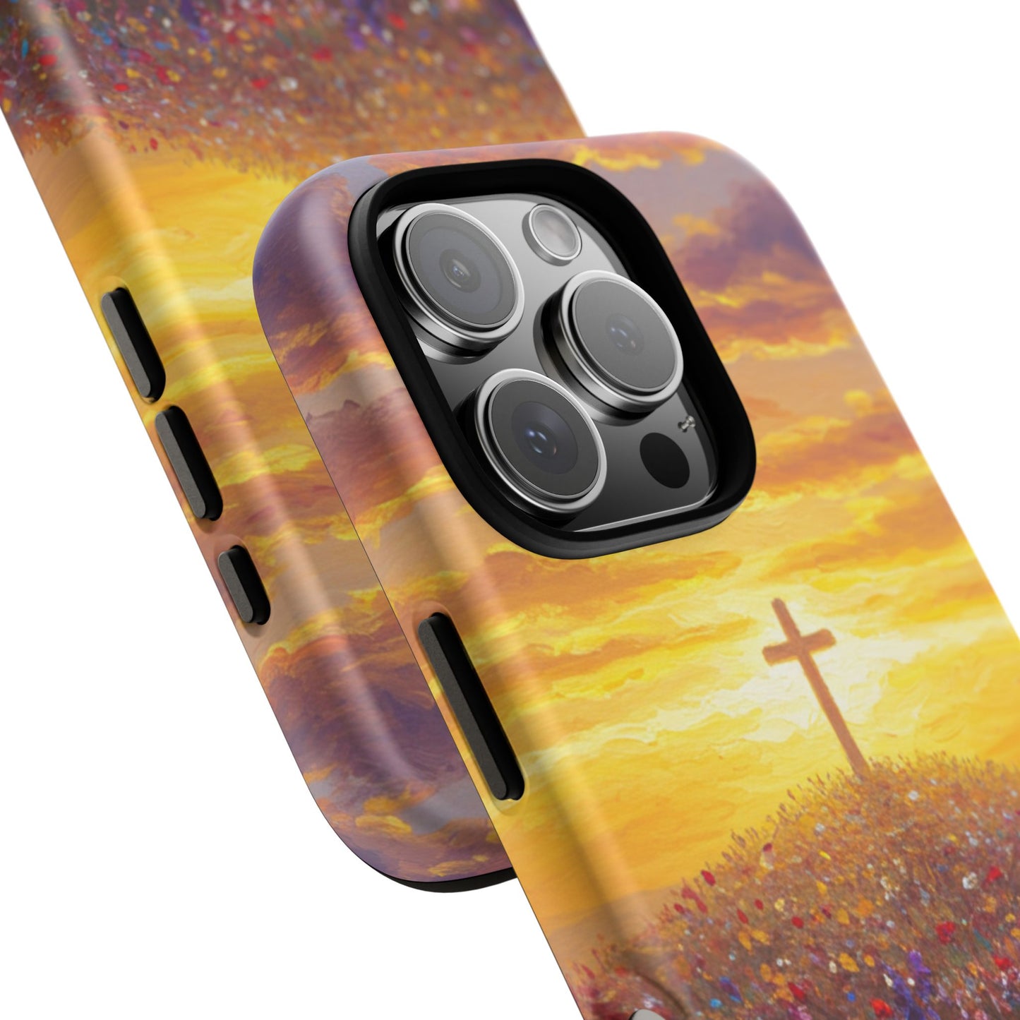 iPhone Case: Monet Style Cross Phone Case Christian Case Inspirational iPhone Case Spiritual Phone Case