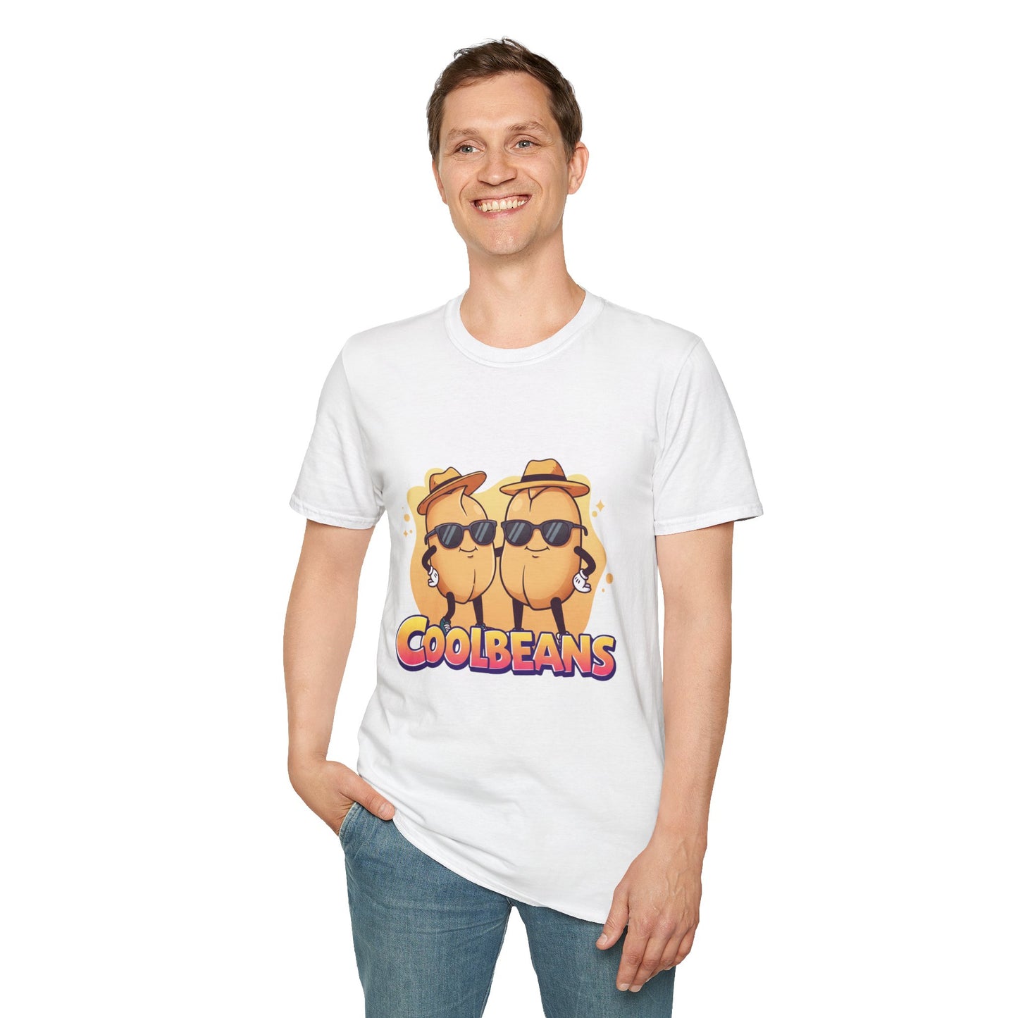 Cool Beans T-Shirt - Two Cooler-Than-Cool Beans With Sunglasses, Quirky Food-Pun Gift Tee for Him, Her or Besties - Perfect Humor and Style