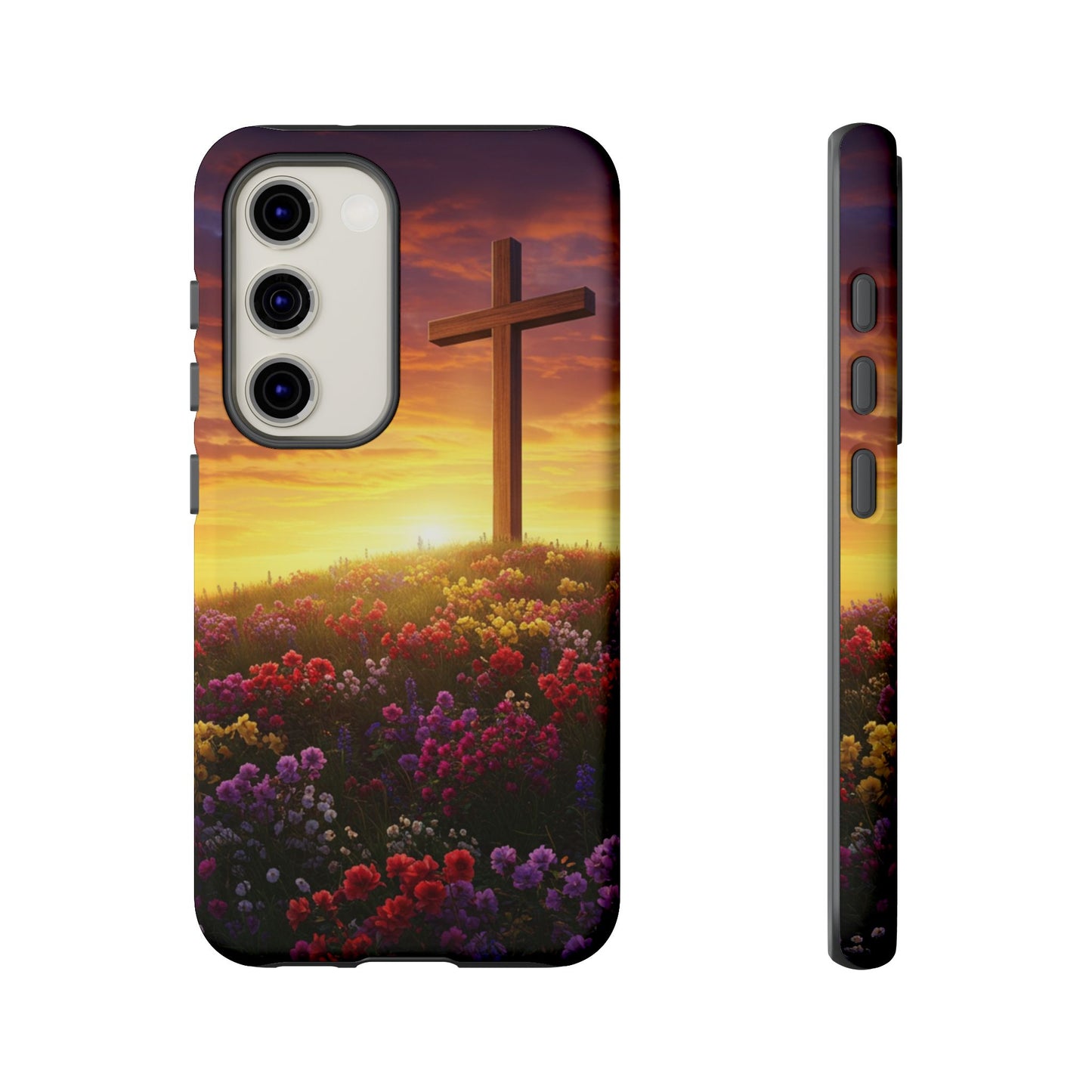 Samsung Phone Case Cross on a Hill Painting Christian Phone Case Cross Samsung Case