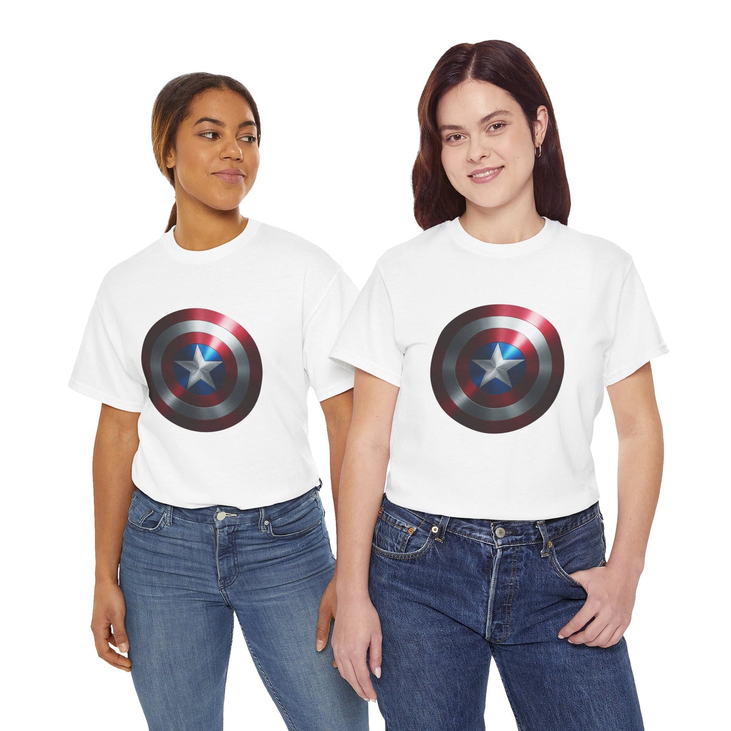 Patriotic Hero Shield Shirt – Star Emblem Graphic Tee – Super Soldier Gift – Comic Inspired Unisex Shirt – Cosplay Convention Top