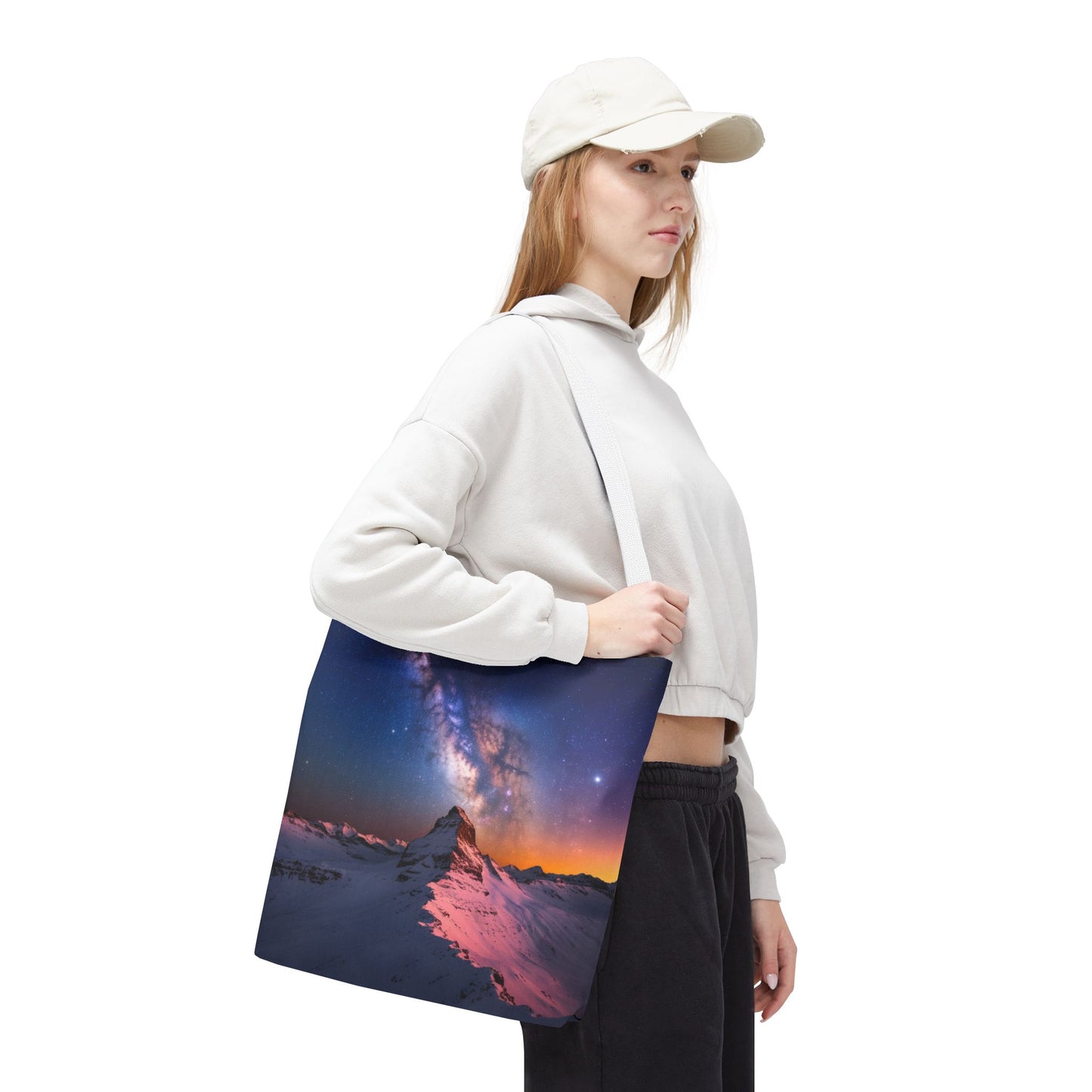 Stunning Mountain Galaxy Tote Bag - Nature Lover's Eco-Friendly Bag