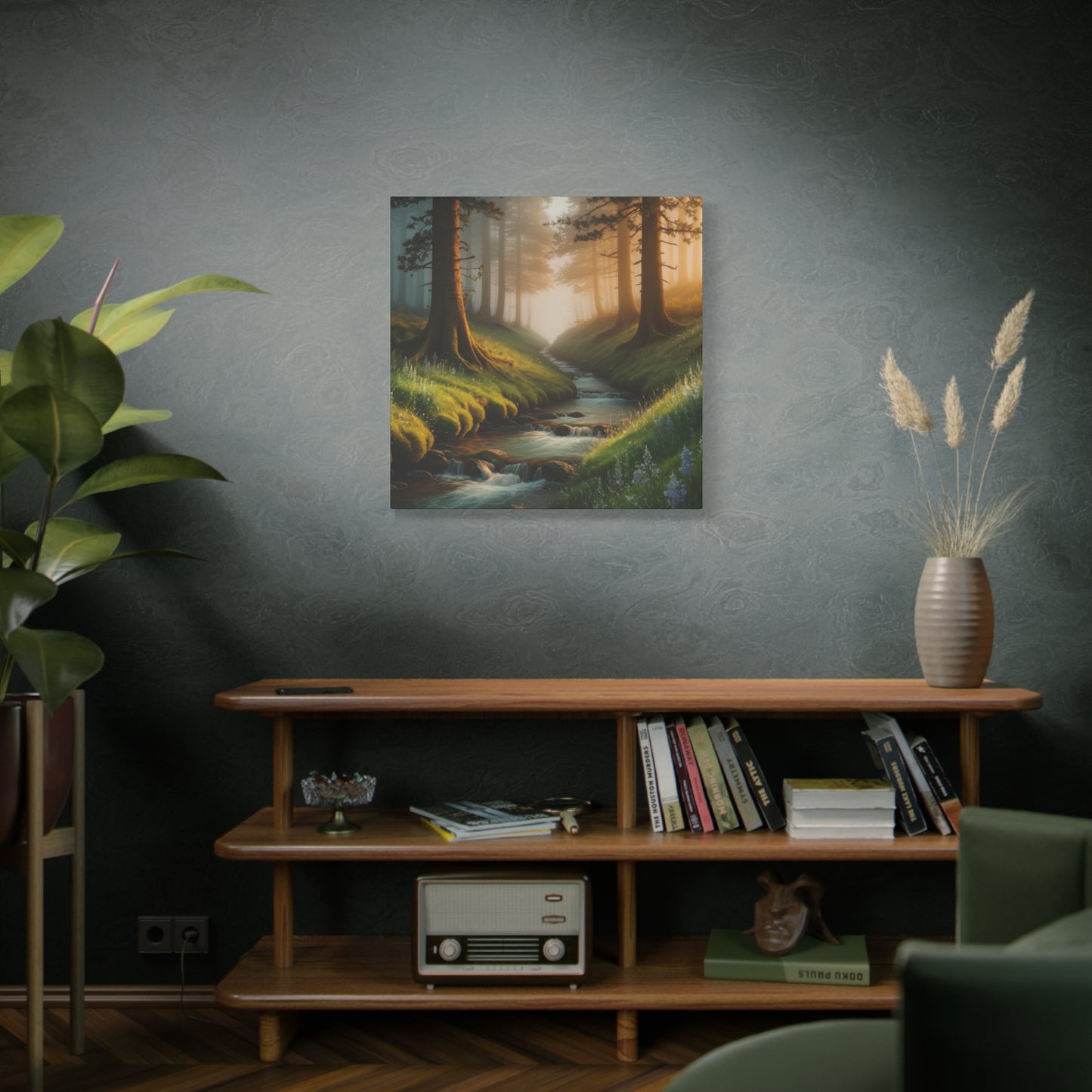 Forest Stream Canvas Art Nature Decor Modern Home Decoration Modern Art Nature Canvas