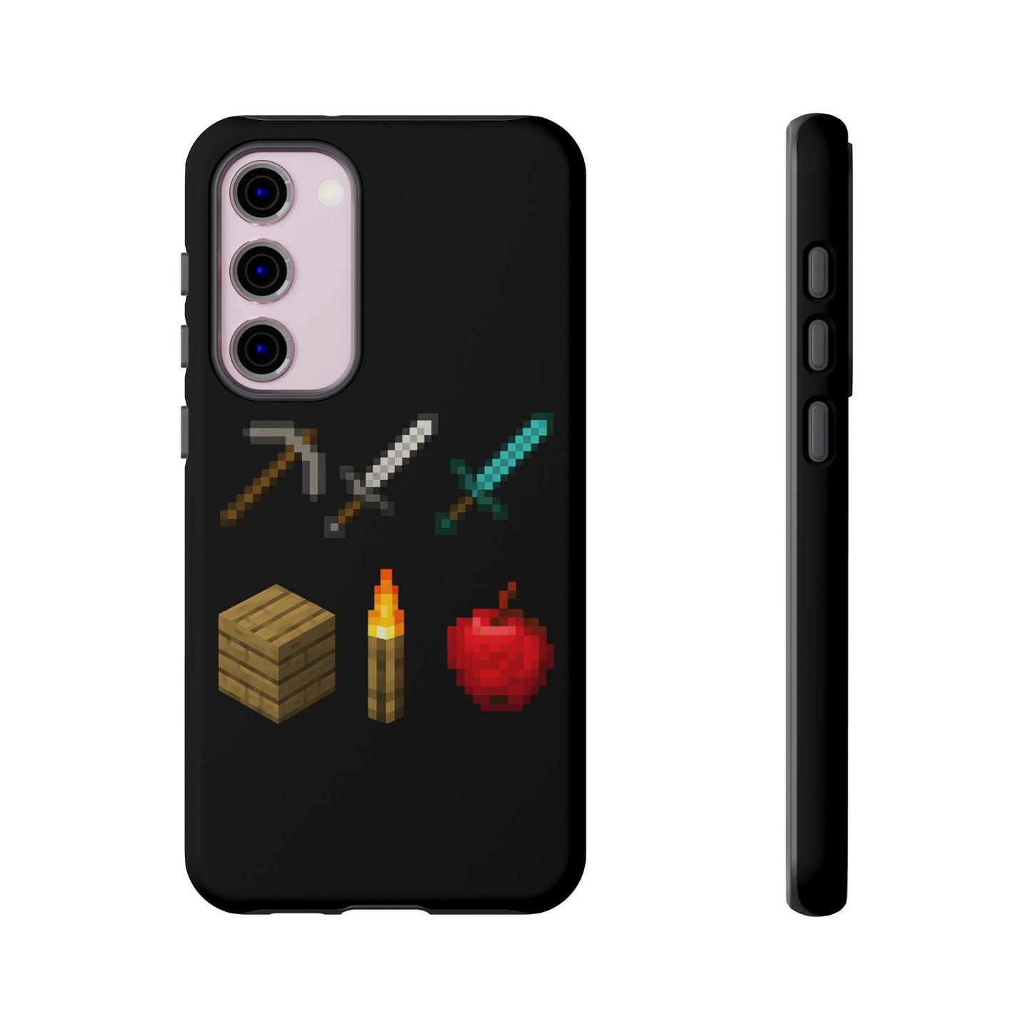 Minecraft-Inspired Tough Samsung Phone Case Pixel Art Design for Gamers Phone Accessory for Gamers