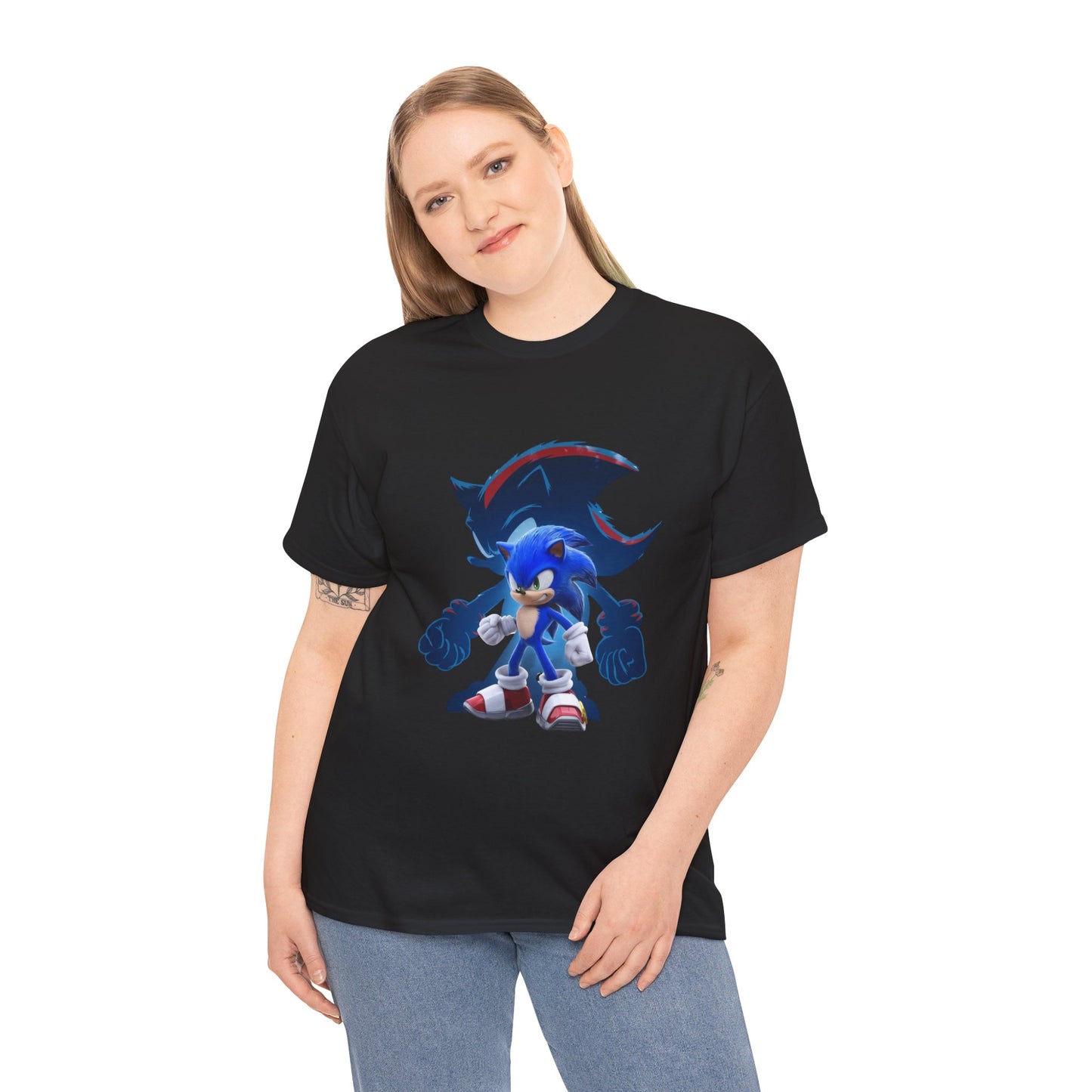 Blue Speed Hero Graphic Tee | Retro Gaming Legend T-Shirt | Fan Inspired Gamer Apparel | Cool Vintage Style Unisex Shirt for Adults & Teens