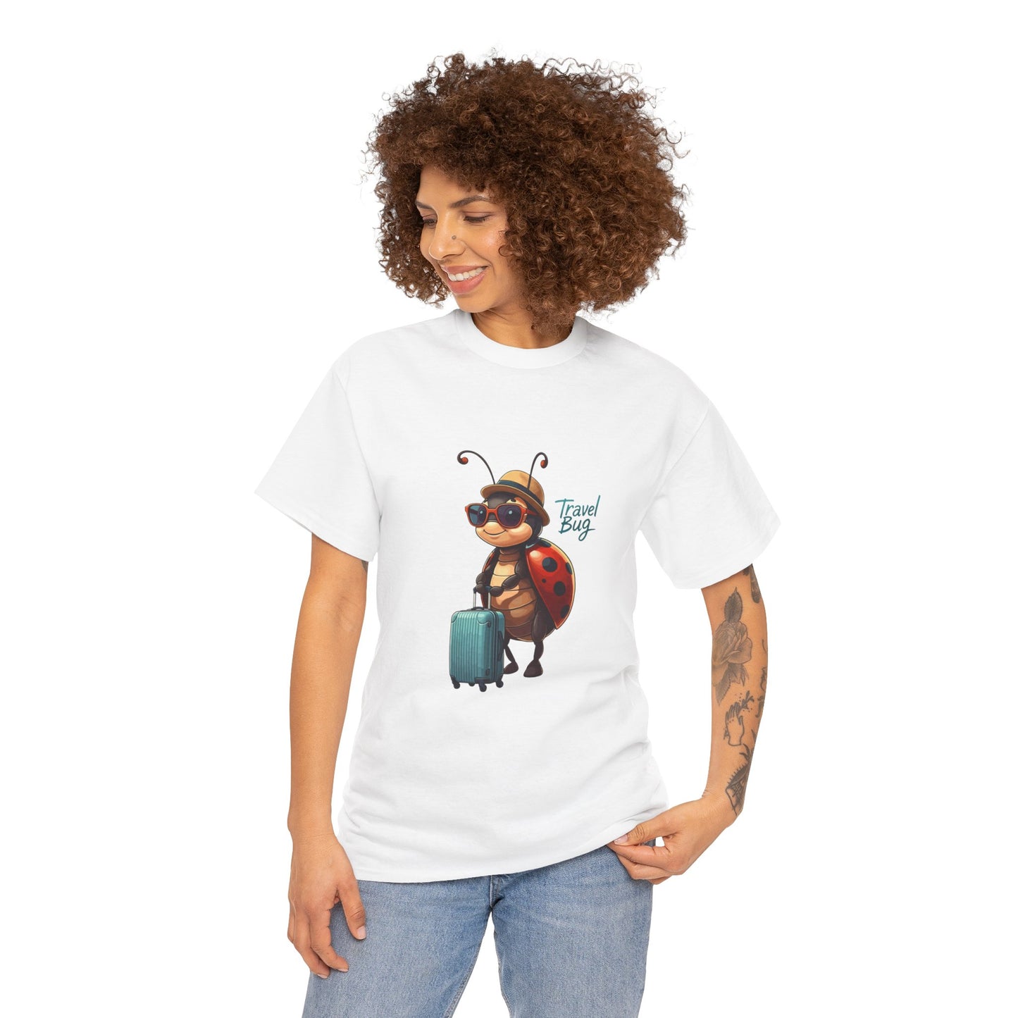 Travel Bug T-Shirt – Cute Ladybug Travel Tee | Funny Wanderlust Shirt for Travel Lovers | Unisex Graphic Tee Gift for Adventurers