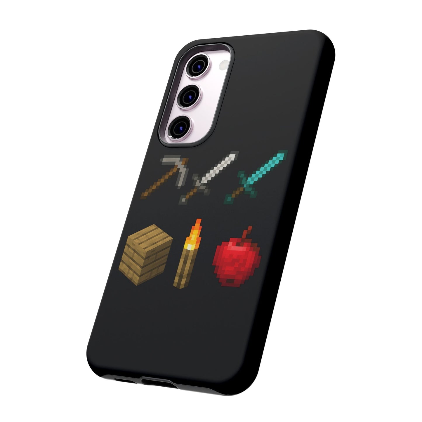 Minecraft-Inspired Tough Samsung Phone Case Pixel Art Design for Gamers Phone Accessory for Gamers