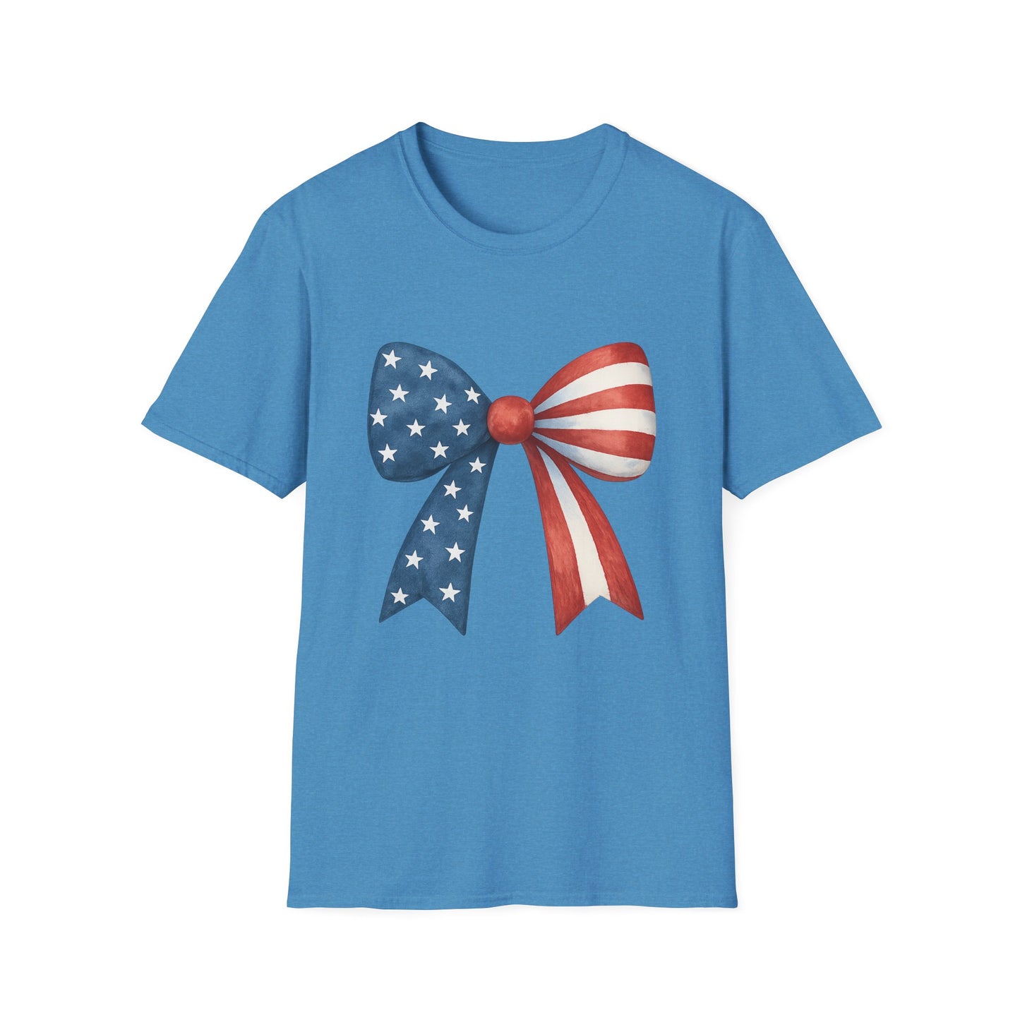 Patriotic Bow USA T-Shirt | 4th of July Shirt | American Flag Bow Tee | Independence Day Shirt | July 4th Graphic Tee | USA Pride Shirt