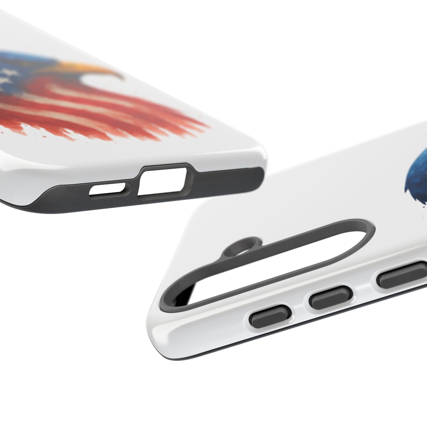 Patriotic Eagle Samsung Case - USA Flag Rugged Tough Cover, Dual-Layer Protection, Veteran and 4th of July Gift Galaxy Series