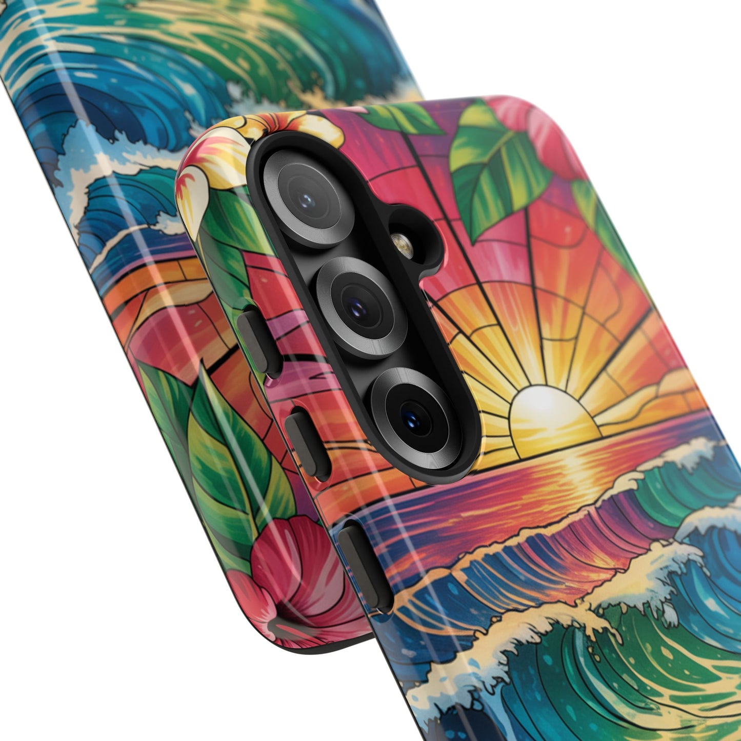 Samsung Galaxy Case Ohana Hawaiian Wave Phone Cover Sunset Tropical Beach Art Protective Case Gift for Samsung Lovers