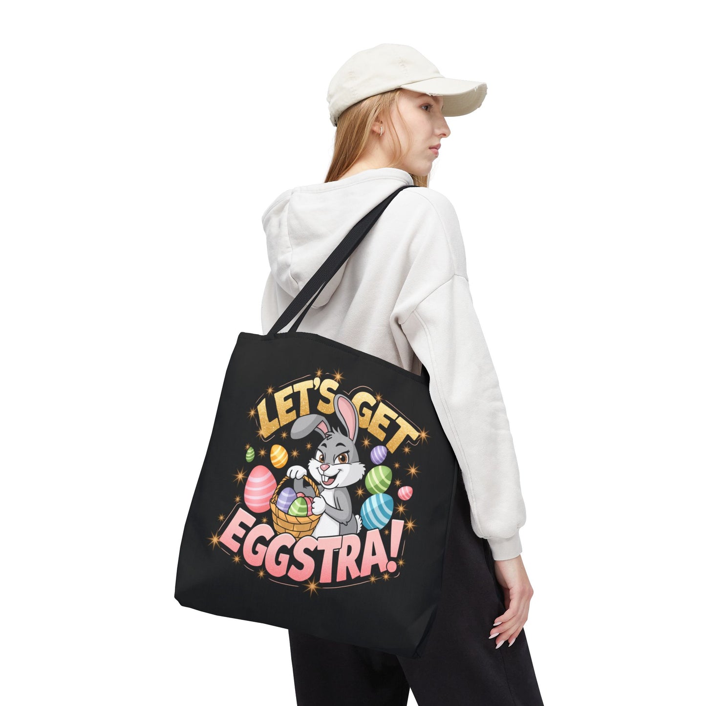 Easter Bunny Tote Bag - 'Leg's Get Eggstra'