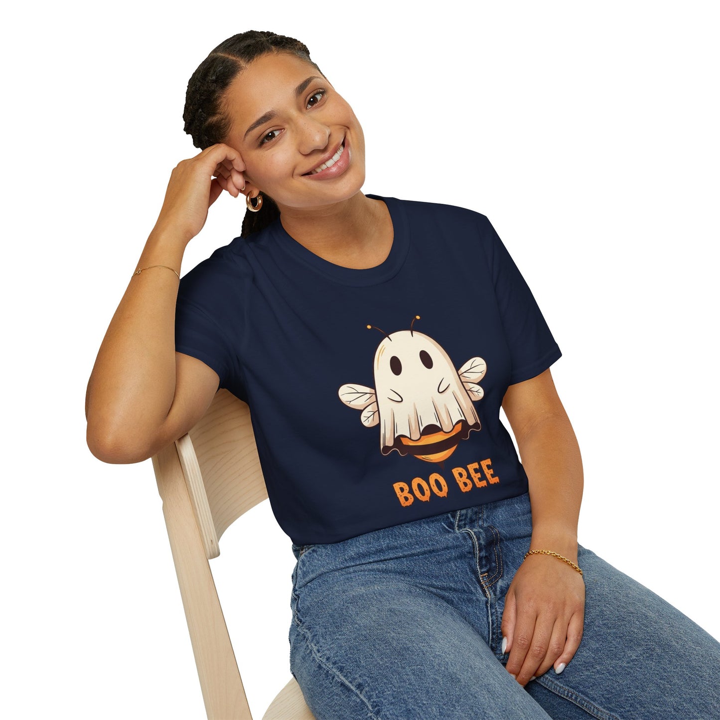 Funny Boo Bee Halloween Shirt – Cute Ghost Bee Costume Tee, Spooky Season Pun Shirt, Bee Lover Gift, Fall T-Shirt, Unisex Sizes