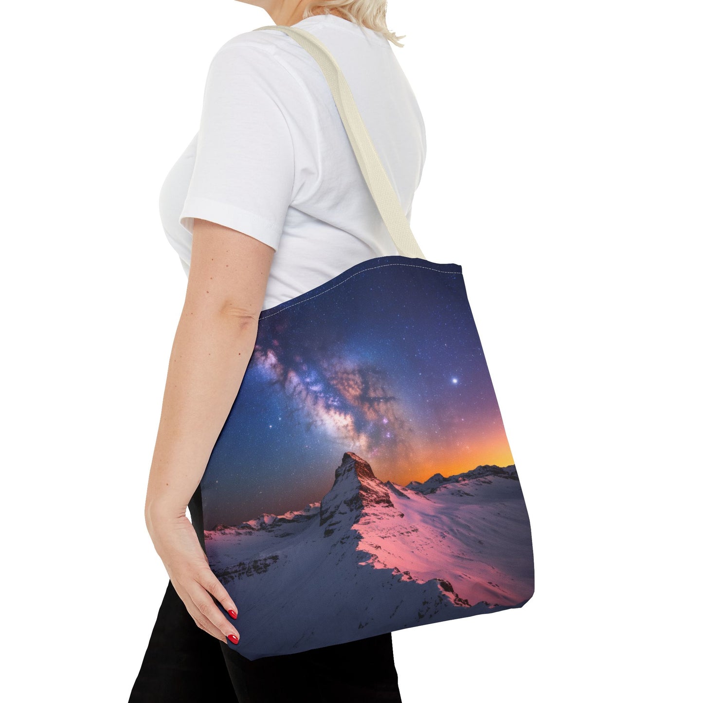 Stunning Mountain Galaxy Tote Bag - Nature Lover's Eco-Friendly Bag