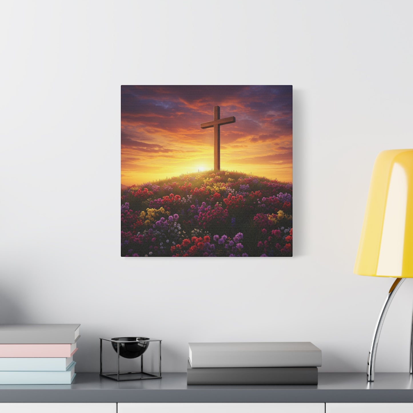 Canvas Cross Art Christian Canvas Cross Decor Religious Art Spiritual Painting Unique Decor Gift for Christian