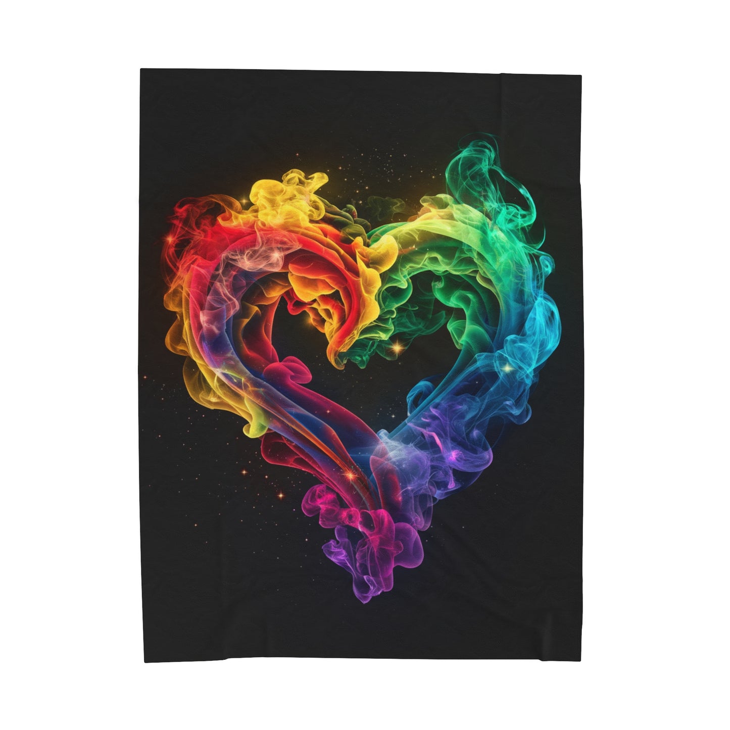 Colorful Smoke Heart Blanket