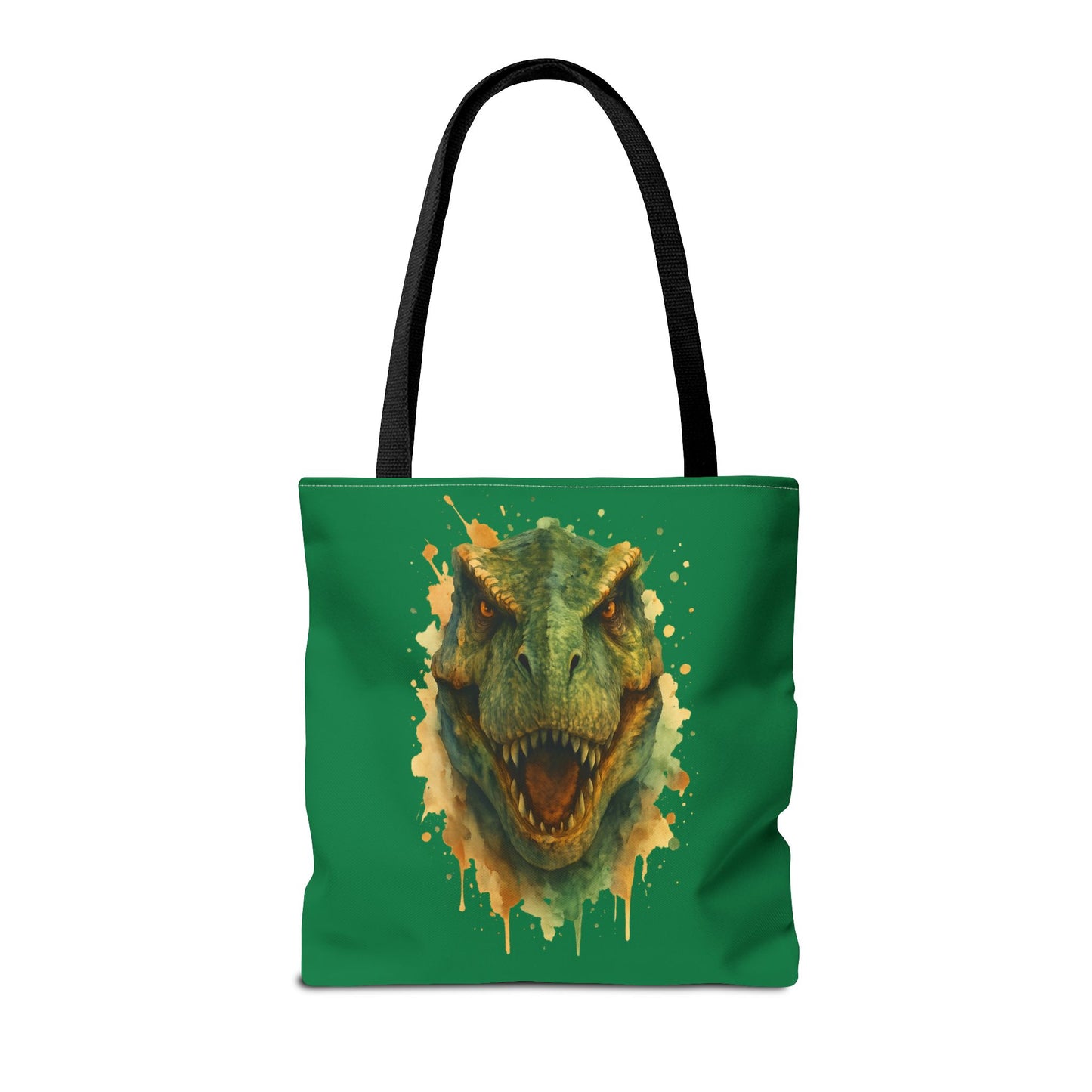 Watercolor T-Rex Tote Bag - Eco Canvas Dino Shopper, Dinosaur Lover Gift, Book Bag, Reusable Grocery Tote - Aesthetic Paleontology Art