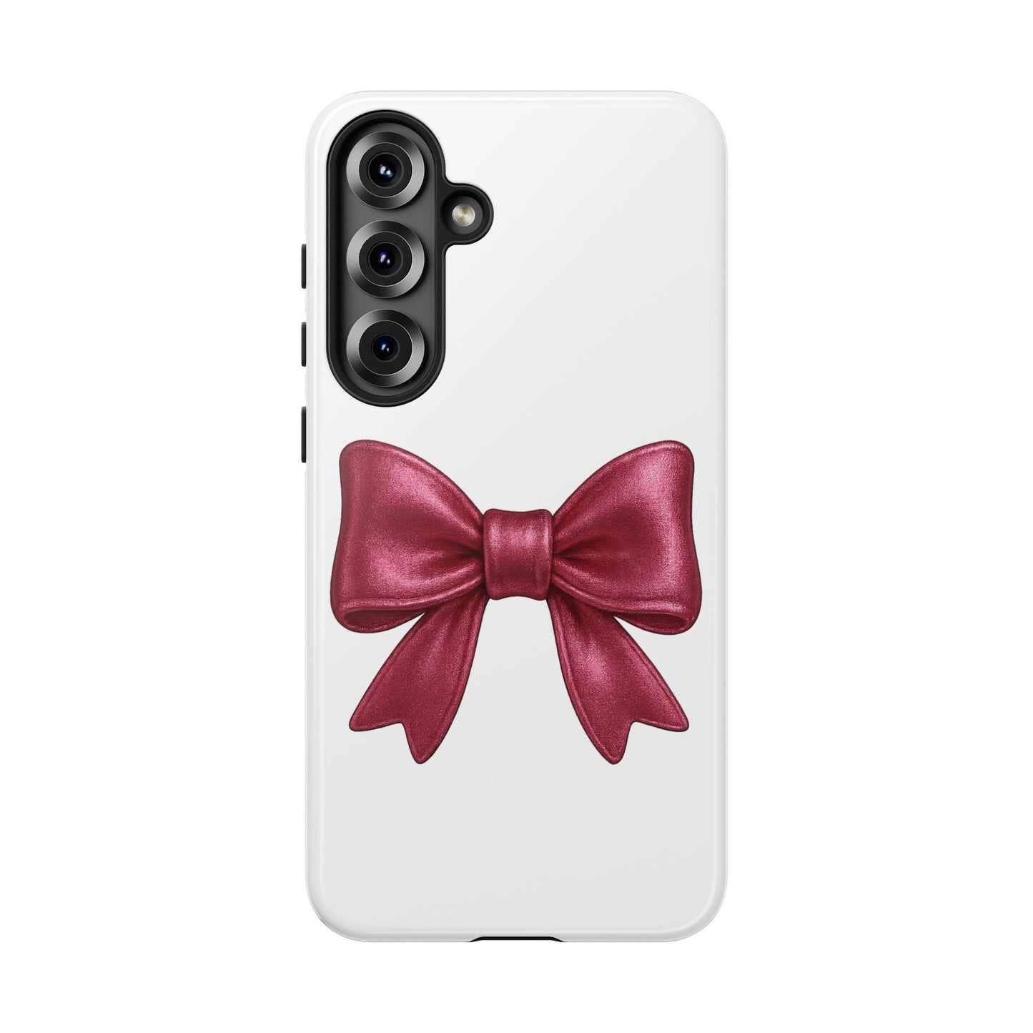 Pink Bow Samsung Case – Cute Girly Phone Cover – Glossy Ribbon Case for Samsung Galaxy – Aesthetic Phone Accessory – Gift for Her