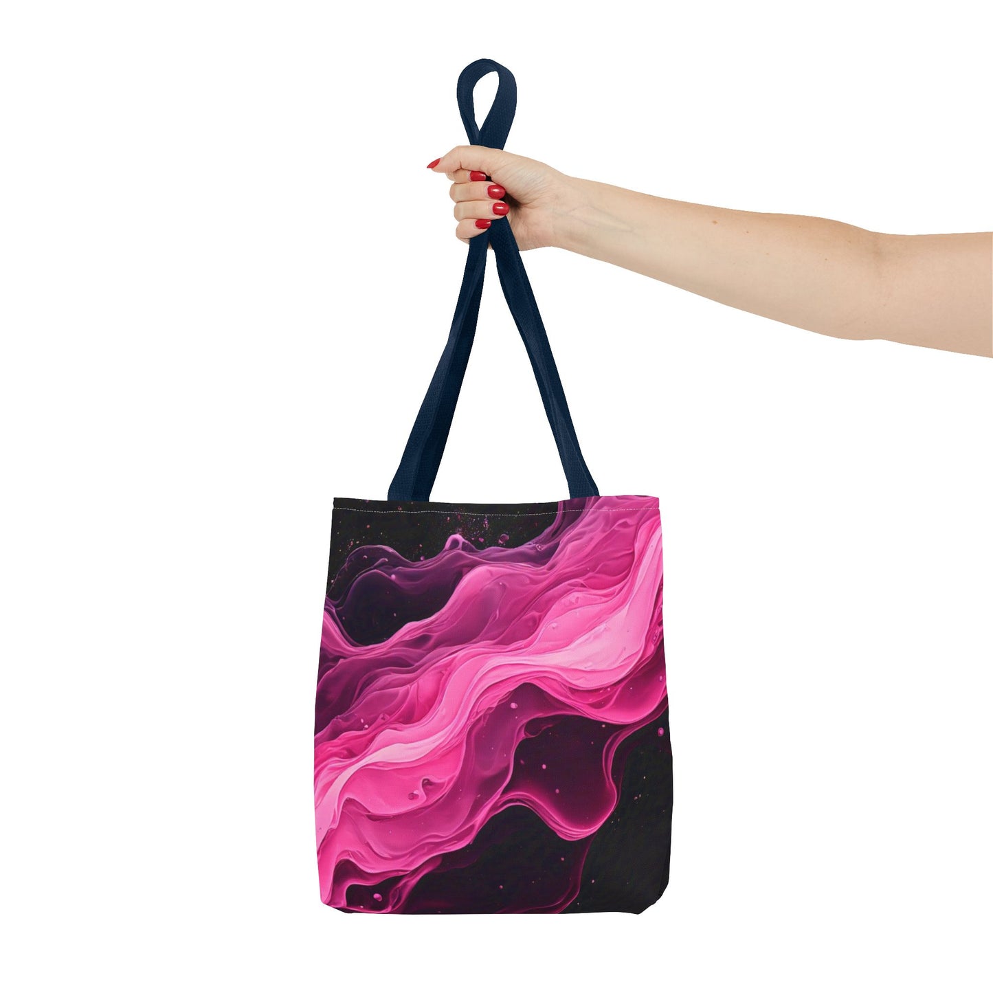 Pink Abstract Tote Bag | Bold Magenta Swirl Art Print Tote | Abstract Expressionism Carryall | Statement Shopper | Canvas Tote Bag