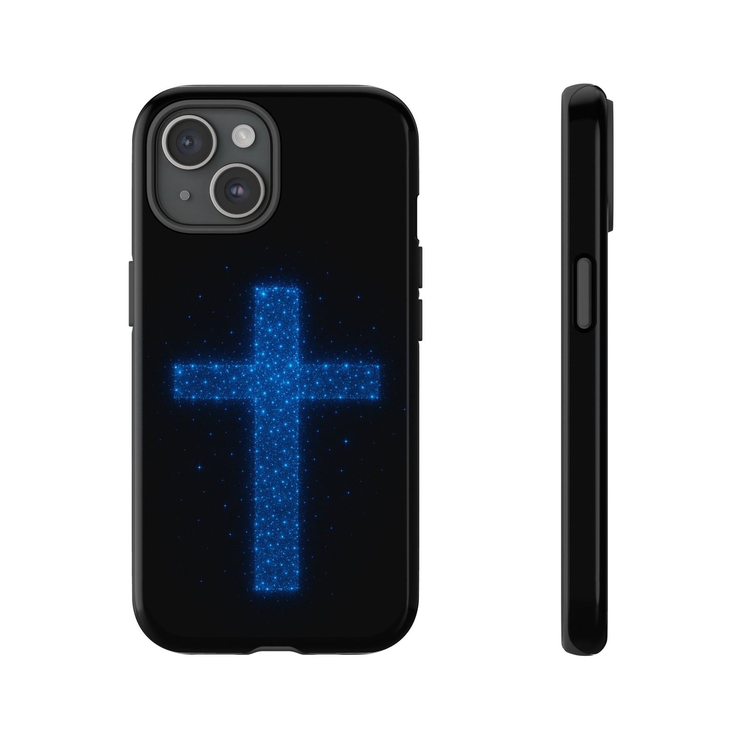iPhone Case - Bioluminescent Cross Design Christian Phone Case Spiritual iPhone Case Gift for Believers
