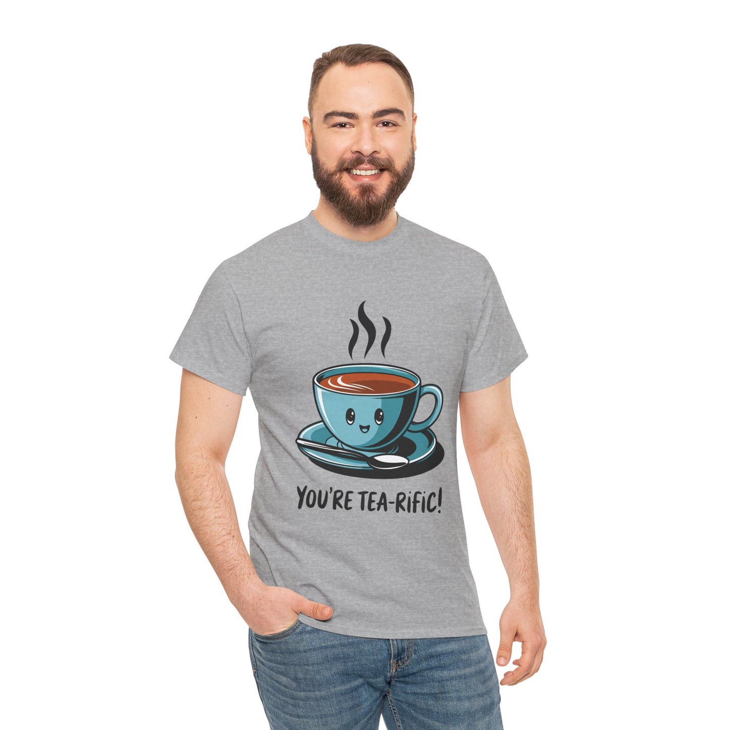 You’re Tea-Rific! Cute Tea Pun T-Shirt for Tea Lovers - Funny Gift, Kawaii Cup Graphic Tee - Unisex Soft Cotton Shirt