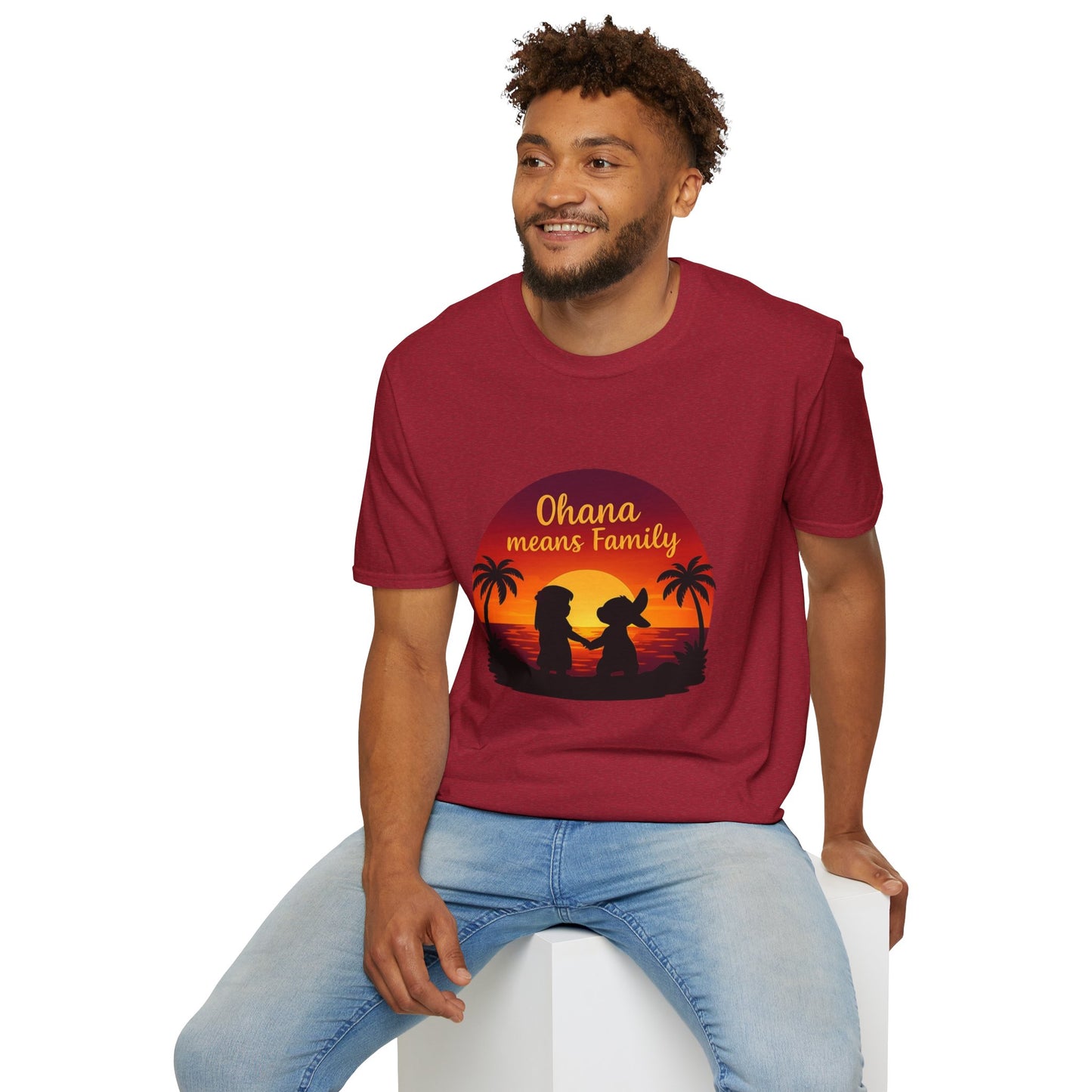 Ohana Means Family Shirt - Cute Sunset Graphic Tee, Hawaiian Family Quote Shirt, Family Inspired T-Shirt, Matching Vacation Outfit