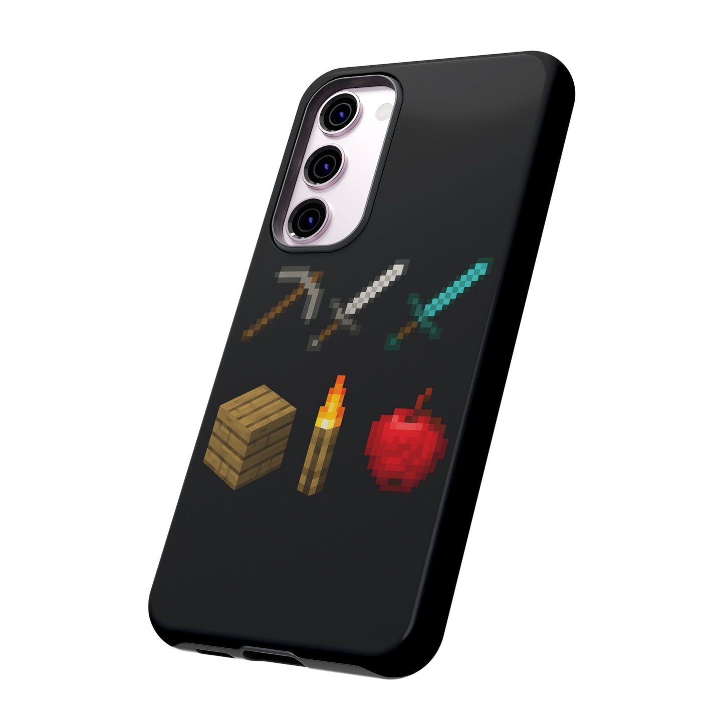 Minecraft-Inspired Tough Samsung Phone Case Pixel Art Design for Gamers Phone Accessory for Gamers