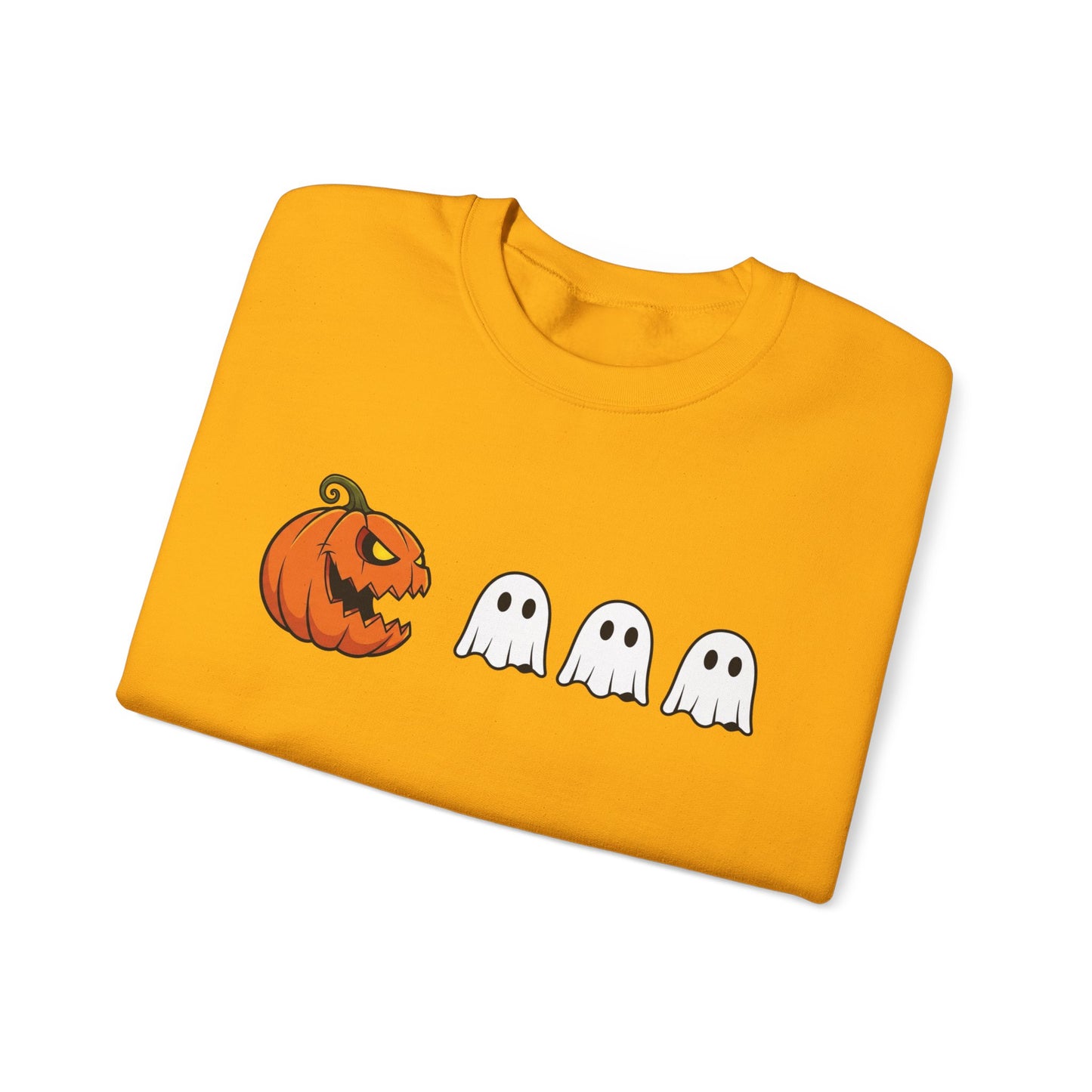 Pumpkin Ghost Sweatshirt, Funny Halloween Crewneck, Spooky Ghost Sweater, Cute Pumpkin Sweatshirt, Fall Outfit, Scary Face Sweatshirt
