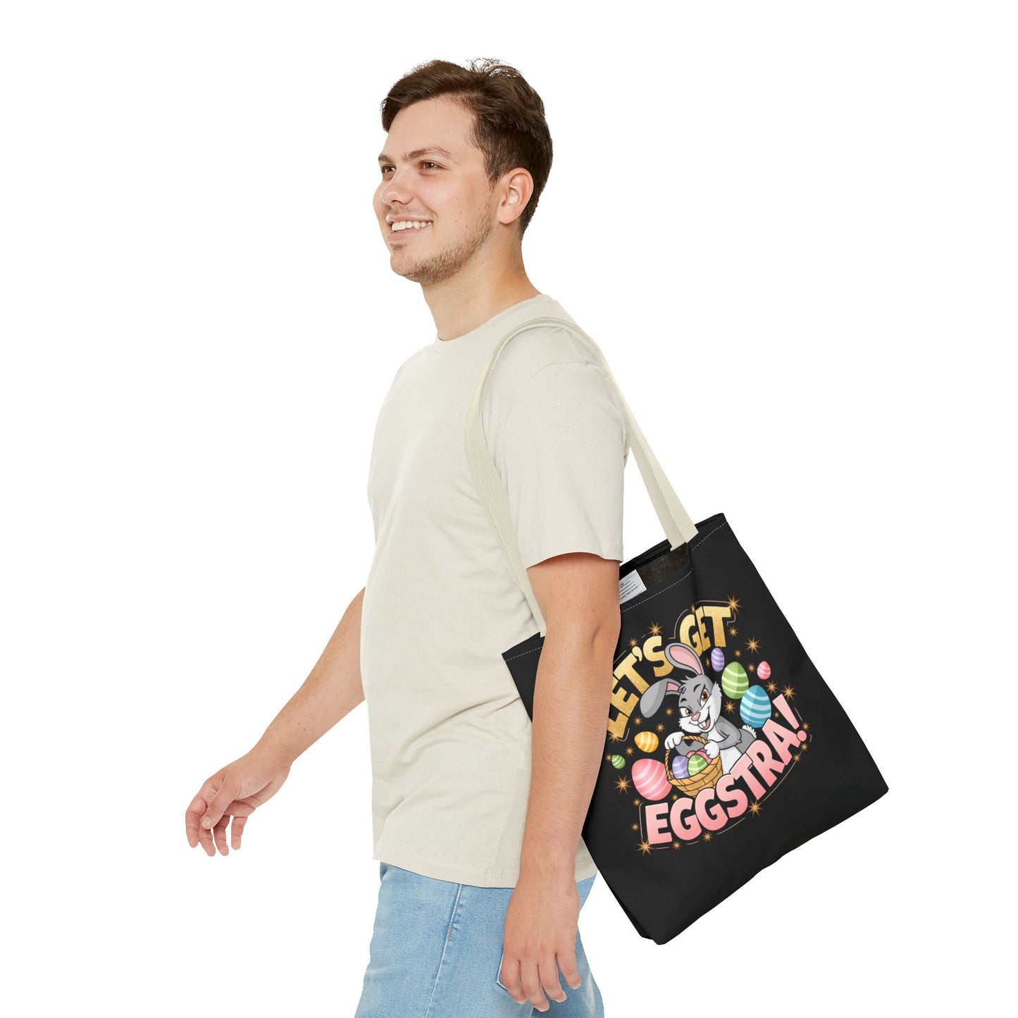 Easter Bunny Tote Bag - 'Leg's Get Eggstra'