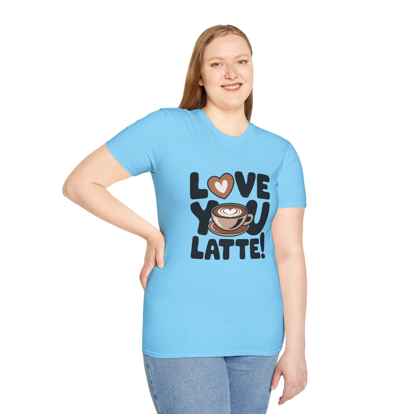 Love You Latte T‑Shirt – Cute Coffee Pun Tee | Latte Lover Gift | Coffee Humor Graphic Tee | Unisex Soft Cotton Coffee Shirt