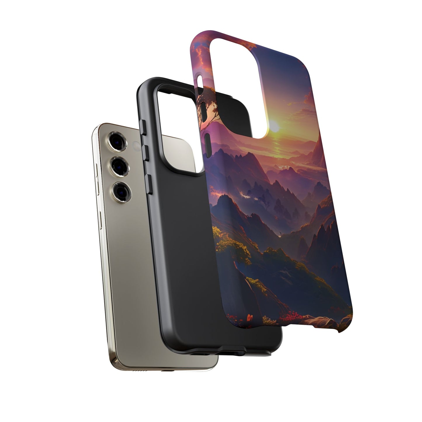 Samsung Tough Case Sunset Landscape Illustration