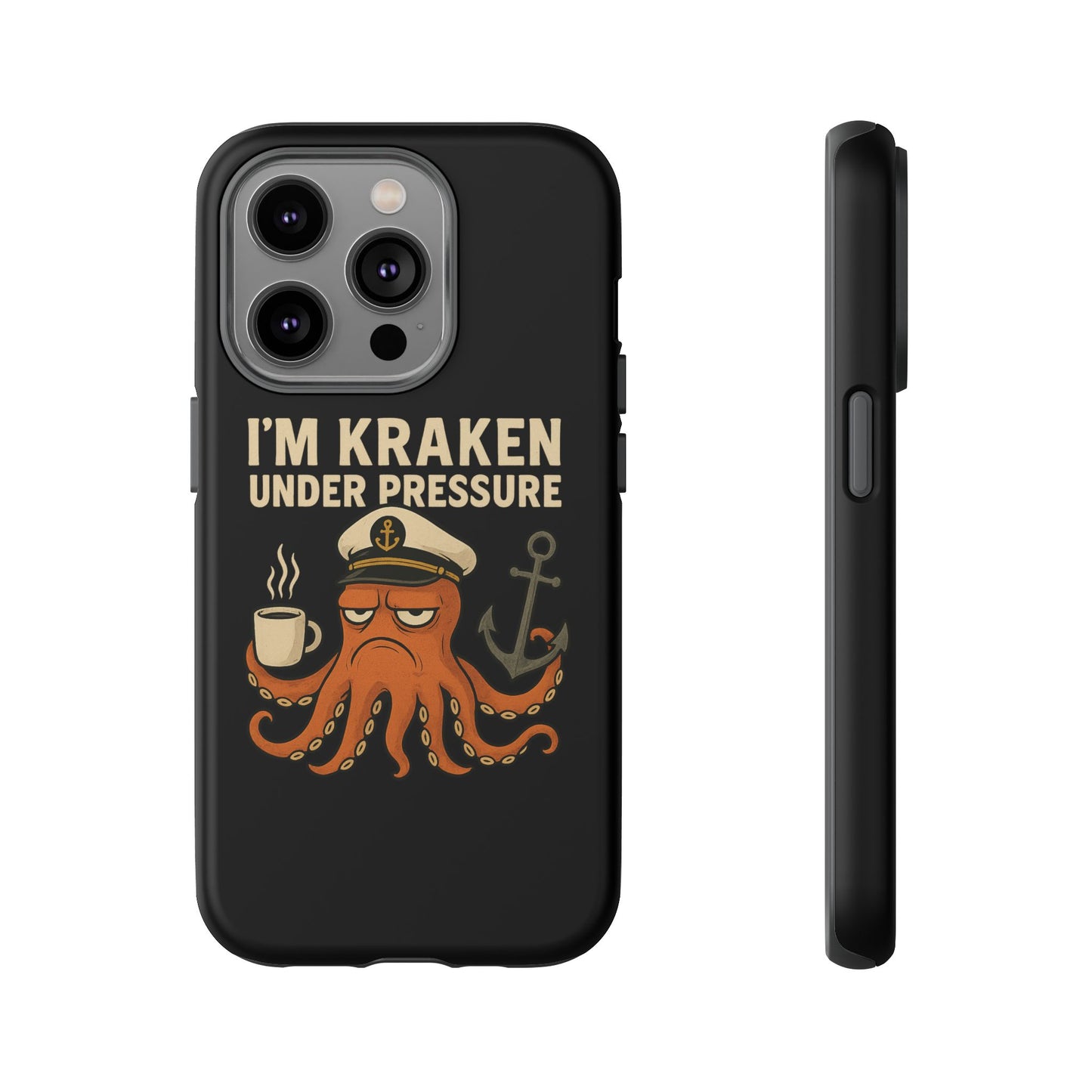 iPhone Case Stressed Octopus 'I'm Kraken Under Pressure' Nautical Phone Case Beach iPhone Case Ocean Themed Case