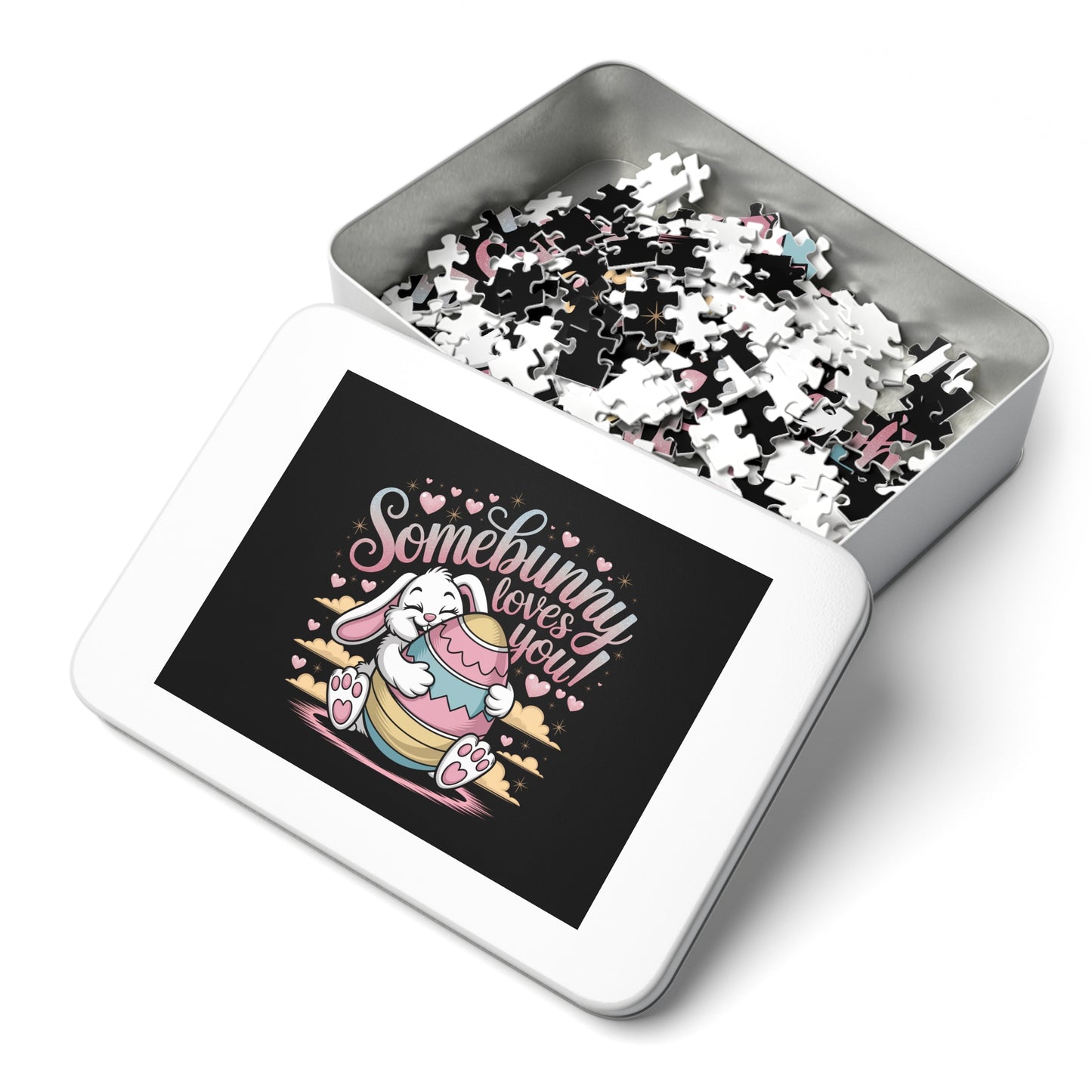 Jigsaw Puzzle Easter Bunny Somebunny Loves You Puzzle Easter Bunny Game Easter Puzzle