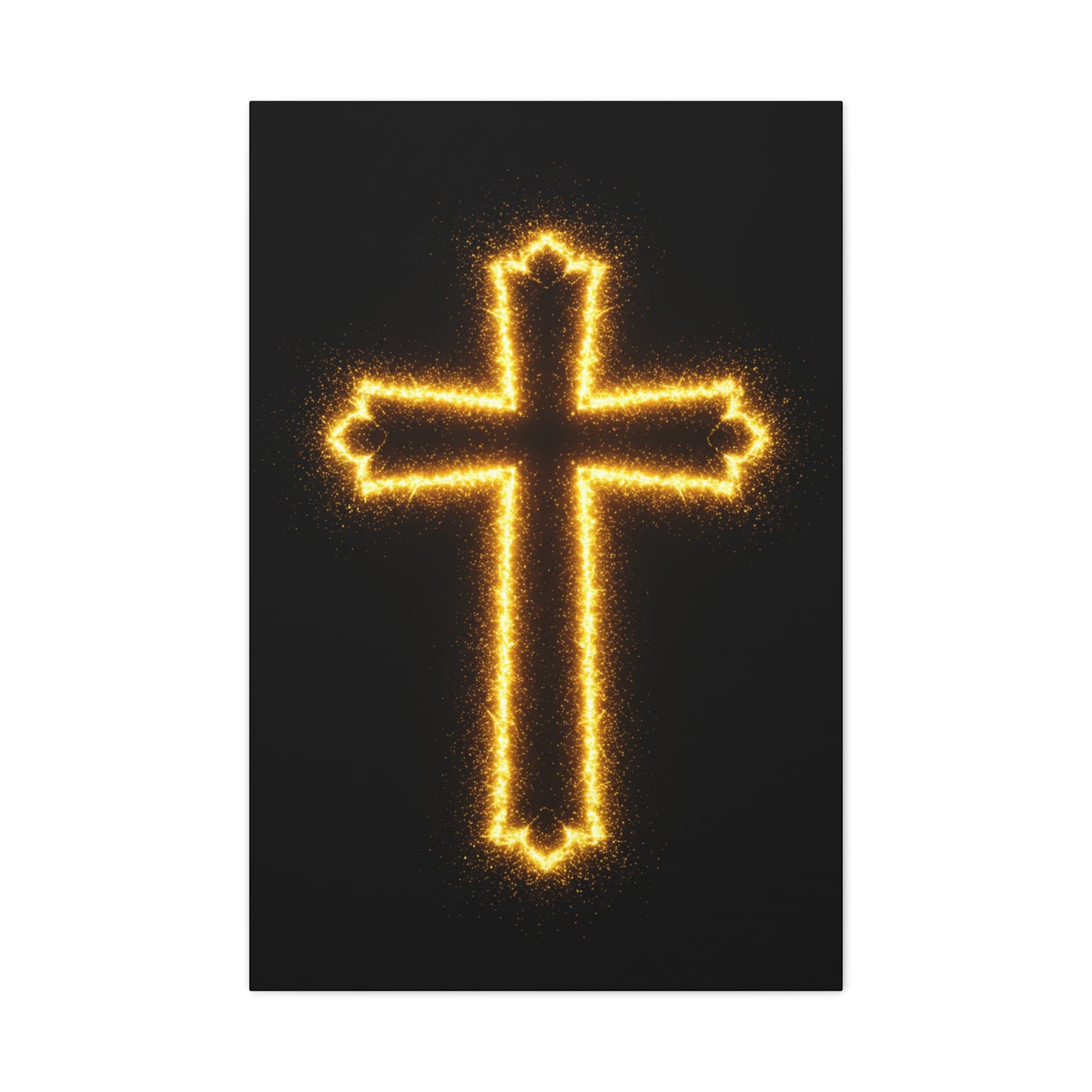 Glowing Cross Matte Canvas Wall Art
